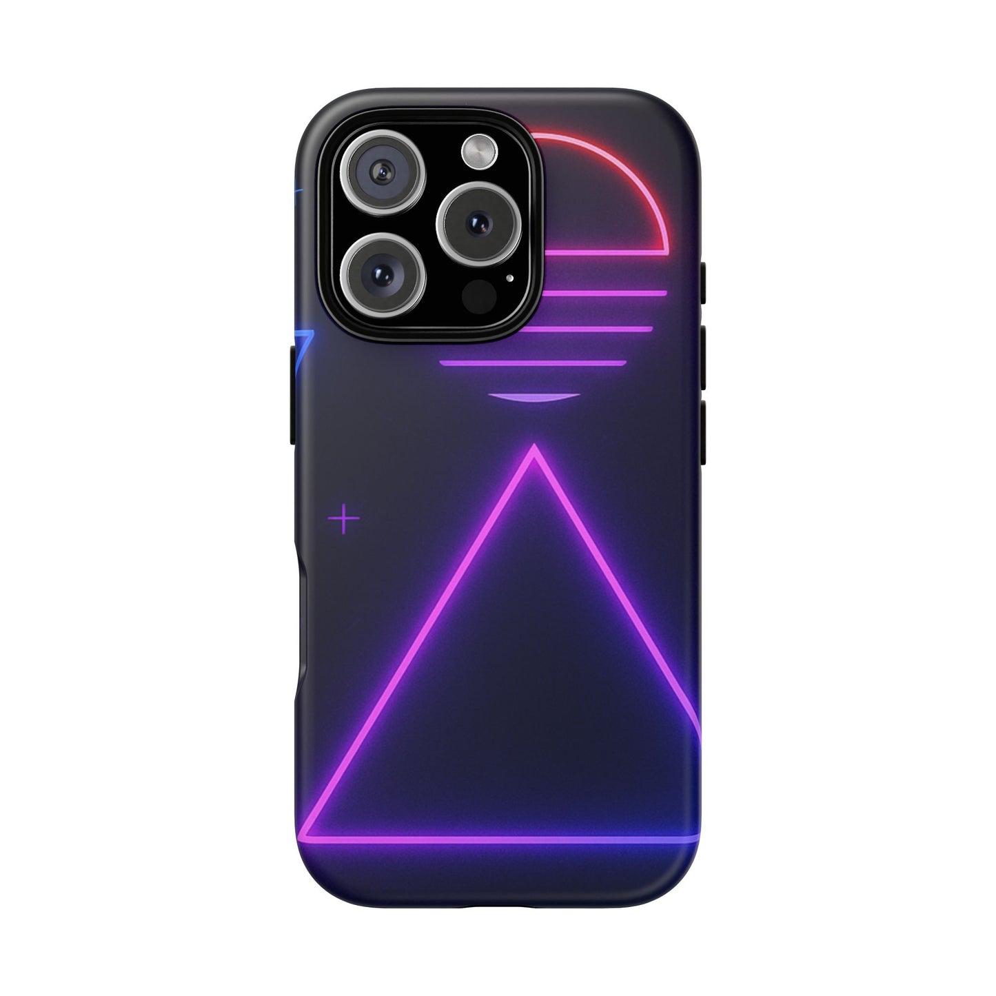 Retro Neon Phone Case, Tough Cases for iPhone, 80s Aesthetic Phone Cover, Abstract Neon Design, Gift for Tech Lovers