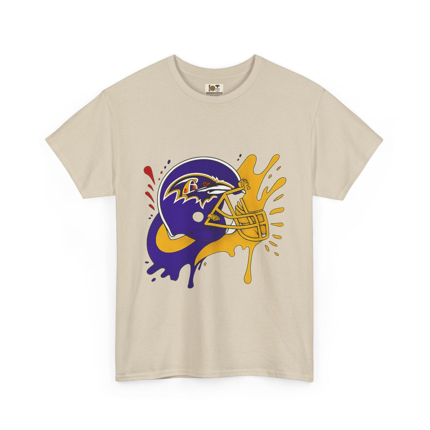 Baltimore Ravens Paint Splash Unisex Heavy Cotton Tee, Sports T-shirt, Football Fan Gift, Game Day Apparel, Team Pride Shirt