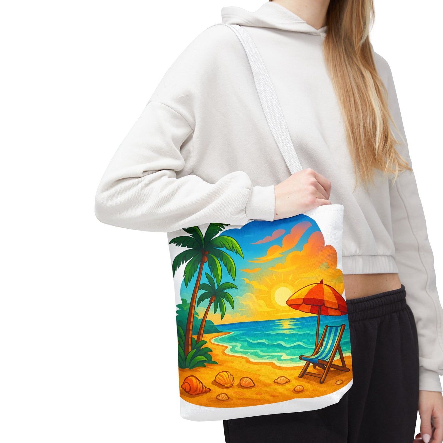 Tropical Beach Tote Bag | Vacation Accessory, Summer Bag, Beach Day Tote, Eco-Friendly Bag, Travel Companion