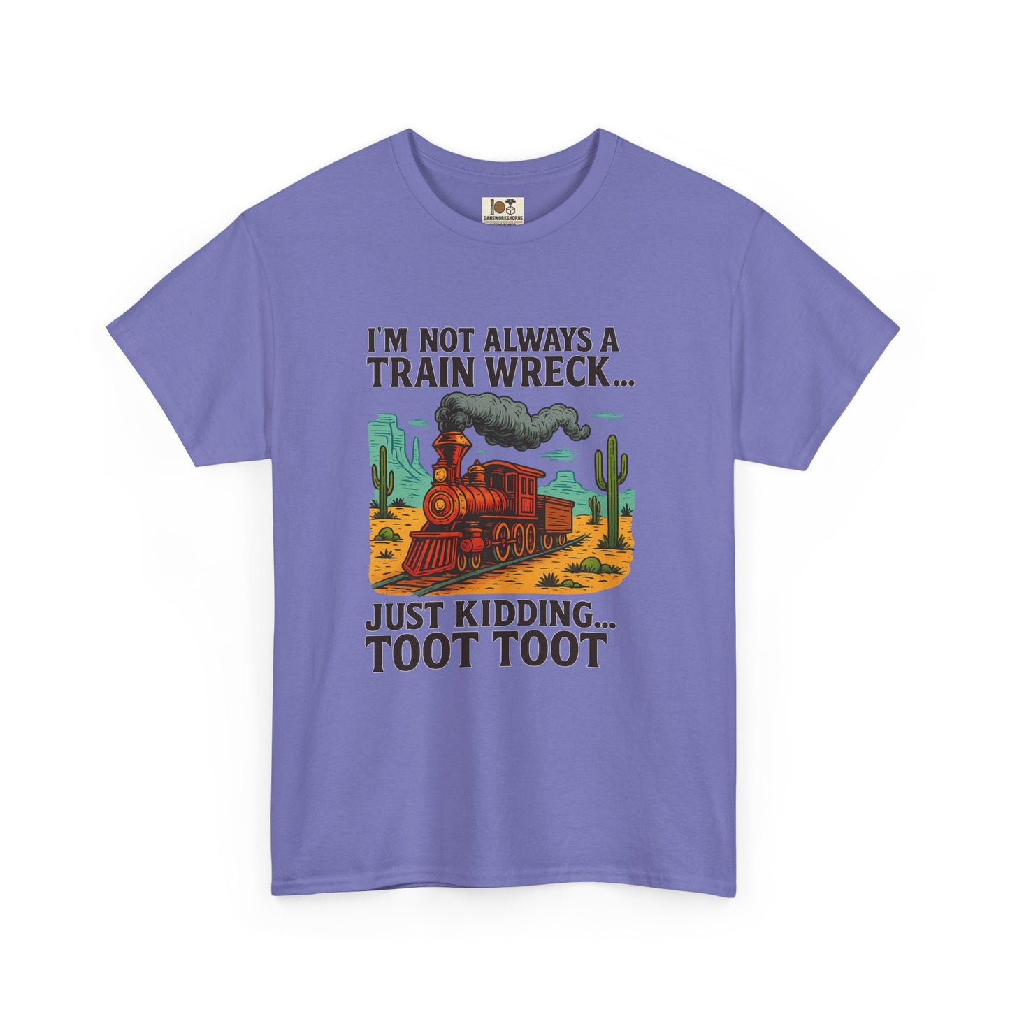 Funny Train Wreck Tee, Humorous T-Shirt, Graphic Cotton Shirt, Funny Gift for Him/Her, Casual Wear
