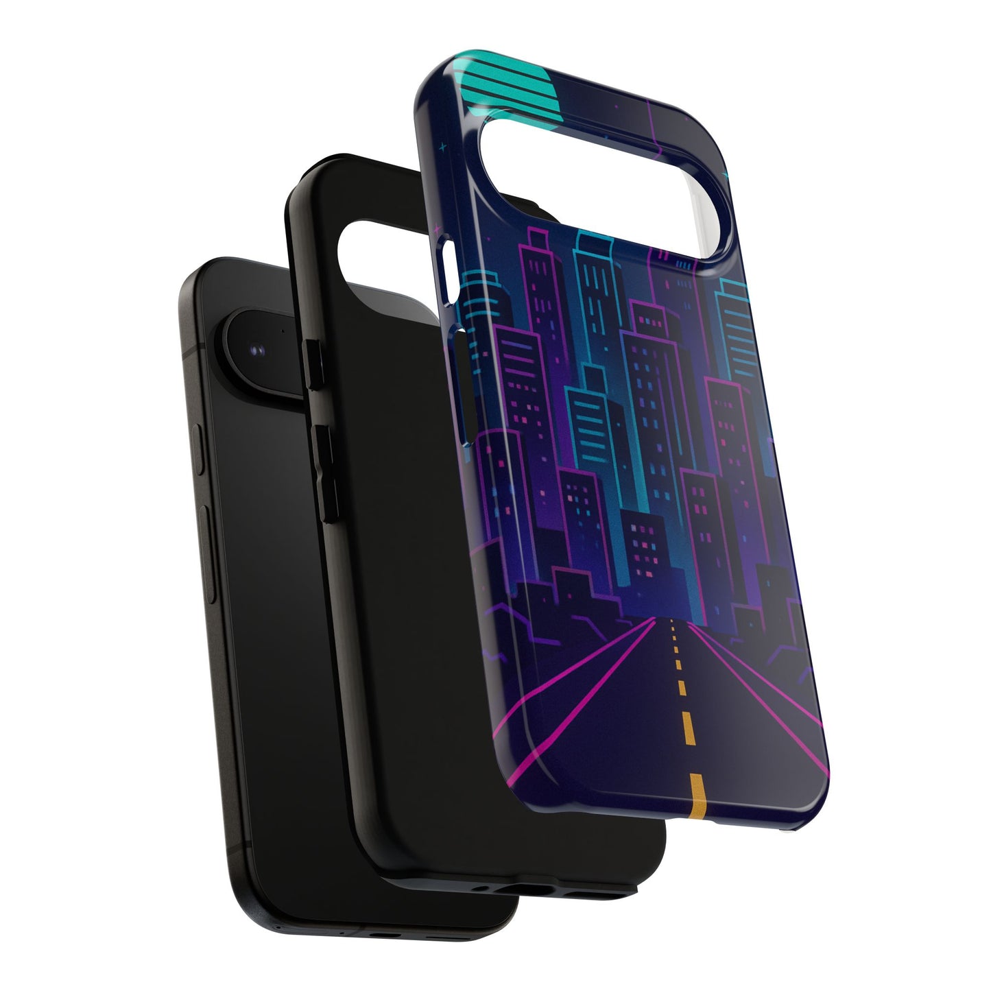 Cityscape Phone Case, Tough Cases, Urban Style, Nighttime Vibe, Phone Cover, Gift for City Lovers, Modern Design