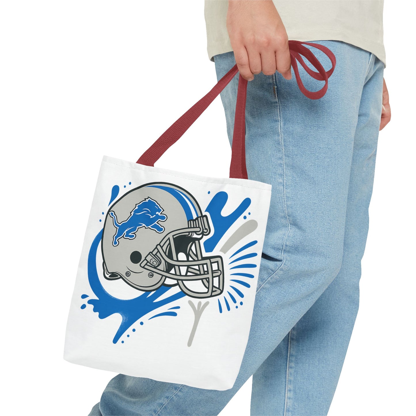 Sporty Tote Bag, Floral Football Tote, Game Day Bag, NFL Team Spirit Bag, Birthday Gift for Sports Fans, Everyday Use Bag