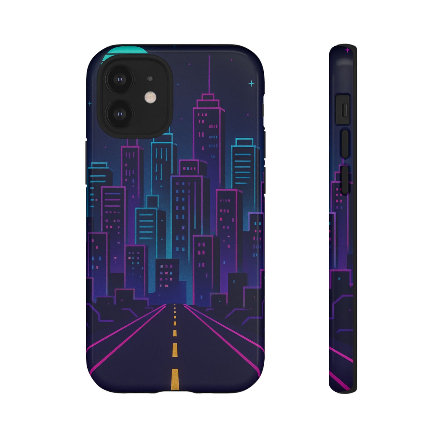 Cityscape Phone Case, Tough Cases, Urban Style, Nighttime Vibe, Phone Cover, Gift for City Lovers, Modern Design