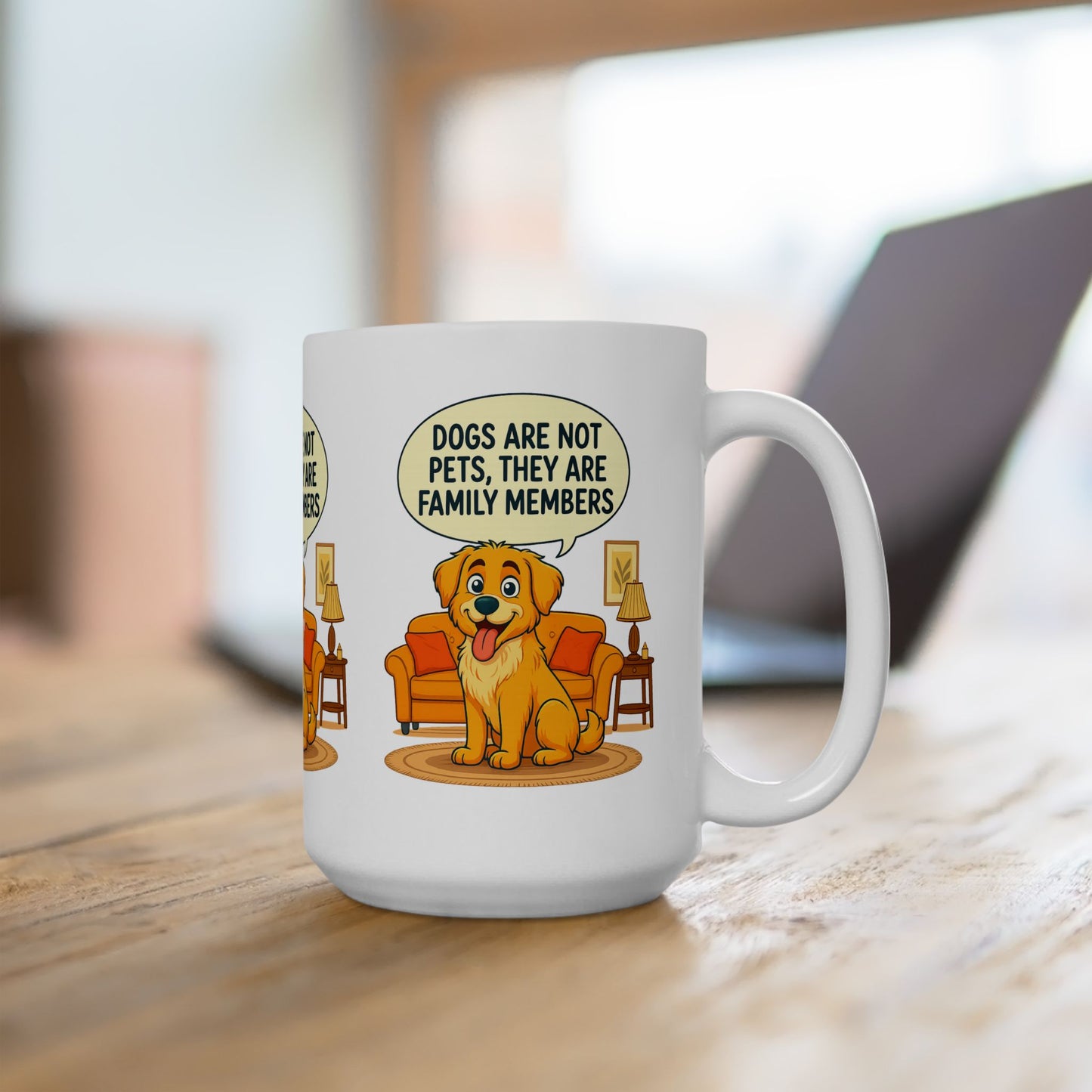 Dog Lovers Ceramic Mug - "Dogs Are Not Pets, They Are Family Members" - Cute Gift for Pet Owners, Animal Lovers, Dog Mom, Dog Dad, [...]
