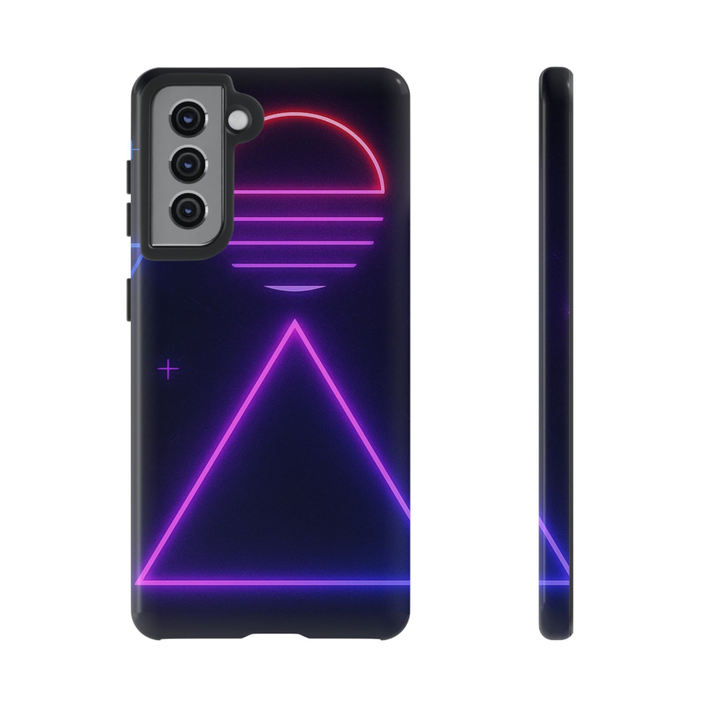 Retro Neon Phone Case, Tough Cases for iPhone, 80s Aesthetic Phone Cover, Abstract Neon Design, Gift for Tech Lovers