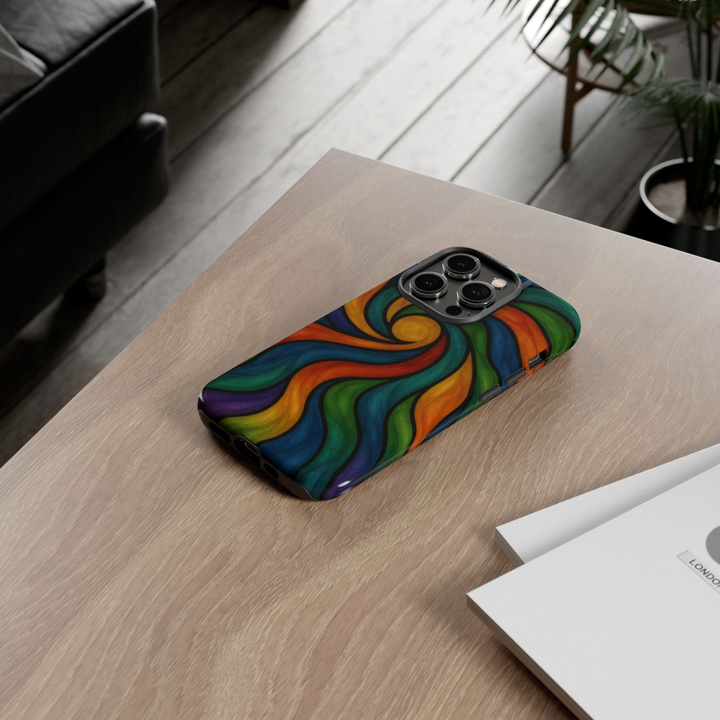 Colorful Swirl Phone Case | Tough Cases, Vibrant Design, Gift for Art Lovers, Funky Case, Unique Phone Accessories