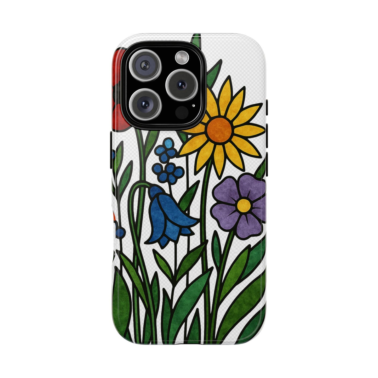 Floral Phone Case, Vibrant Flower Design, Tough Protection, Gift for Nature Lovers, Spring Decor