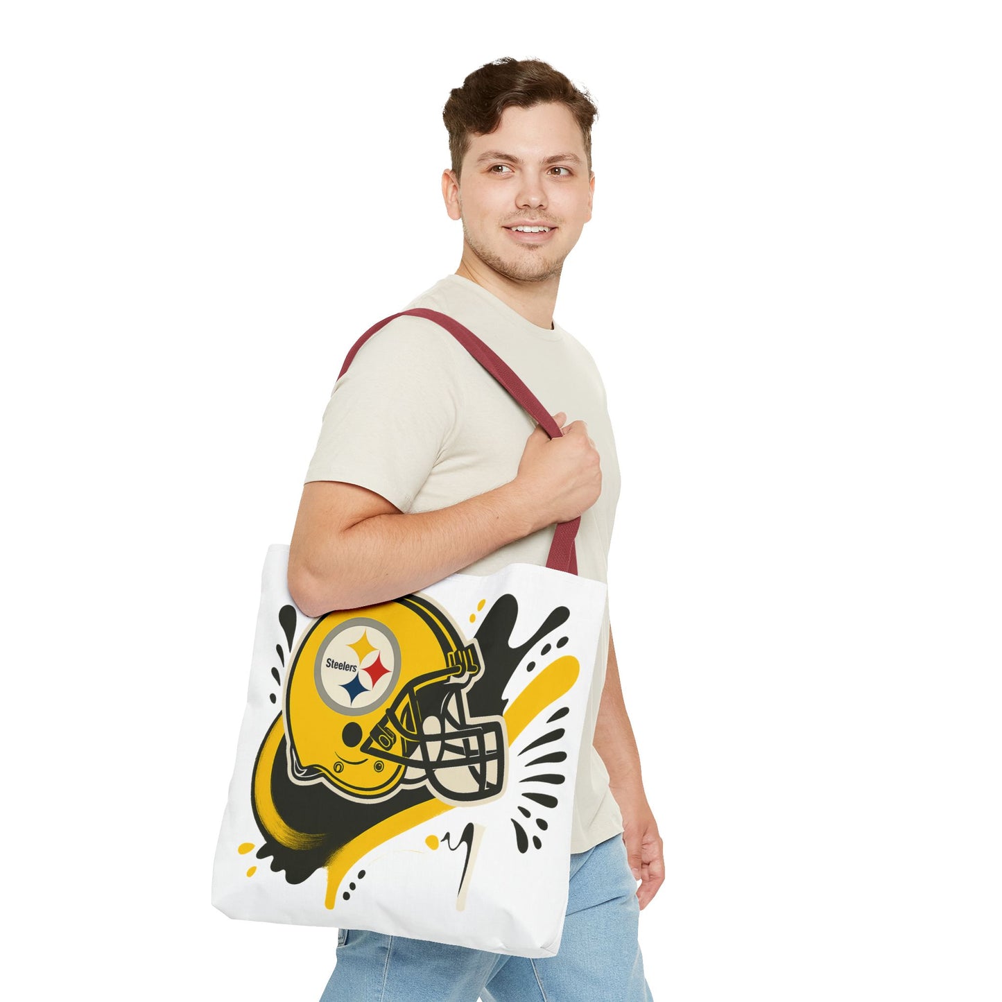 Steelers Inspired Tote Bag, Football Fan Accessory, Game Day Tote, Sports Bag, Personalized Gift for Him