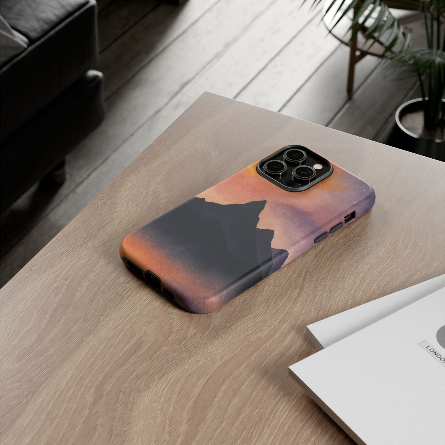 Mountain Sunset Phone Case, Nature Lover's Gift, Adventure Phone Cover, Unique Cellphone Accessories, Outdoor Enthusiast Decor