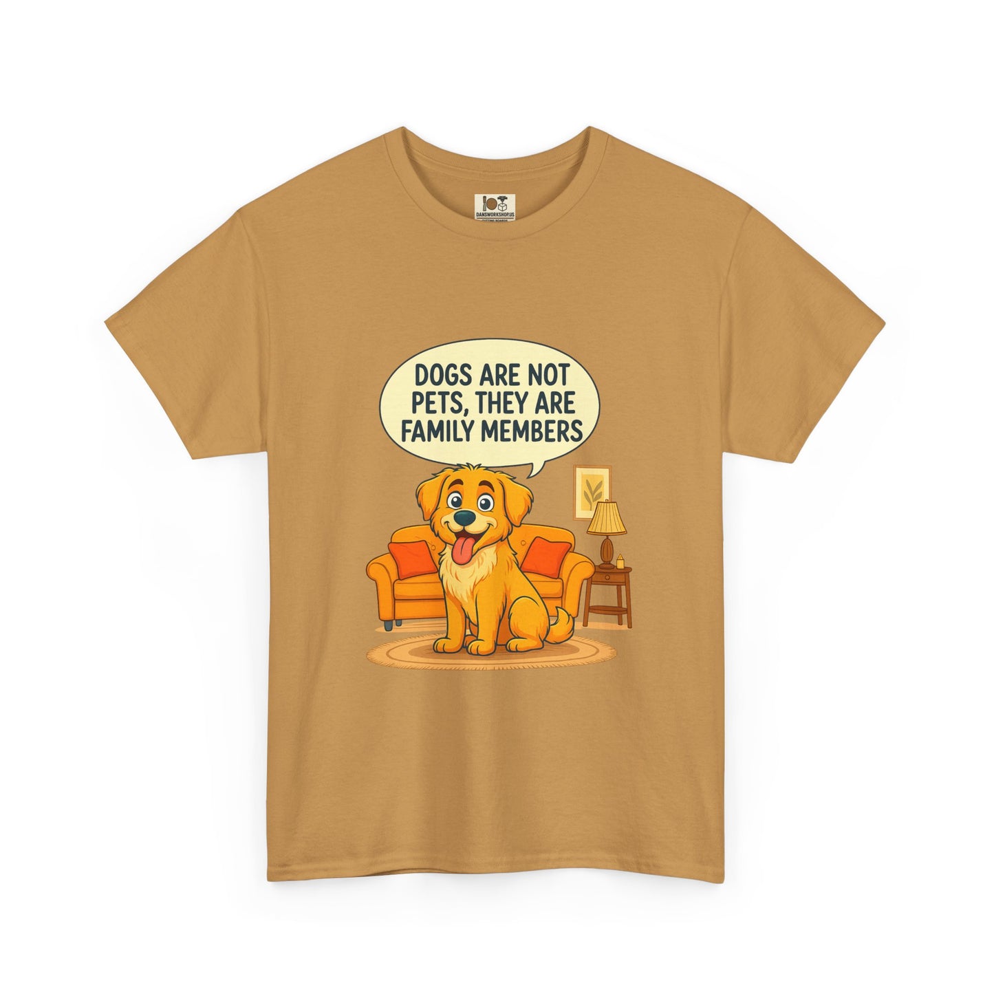 Family Member Dog Tee - Unisex Heavy Cotton Shirt, Pet Lover Gift, Birthday Gift, Casual Wear, Animal Lover Apparel