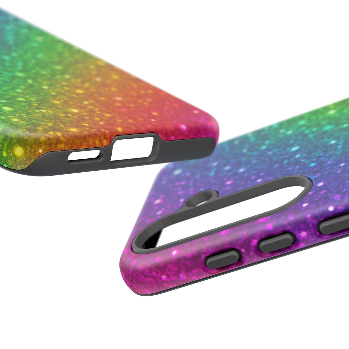Colorful Glitter Phone Case, Tough Cases, Rainbow Sparkle Phone Cover, Gift for Her, Trendy Phone Accessory, Summer Vibes