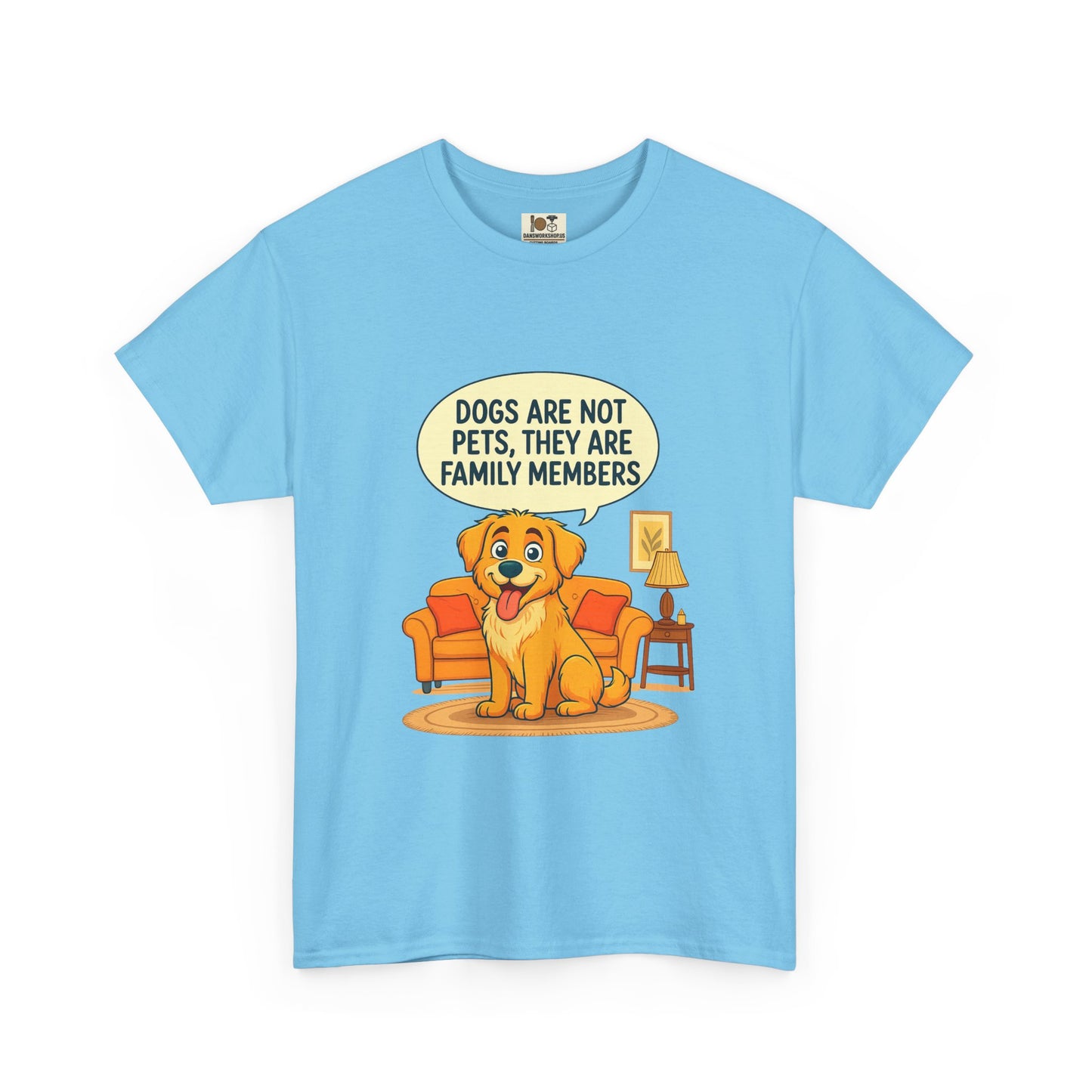 Family Member Dog Tee - Unisex Heavy Cotton Shirt, Pet Lover Gift, Birthday Gift, Casual Wear, Animal Lover Apparel