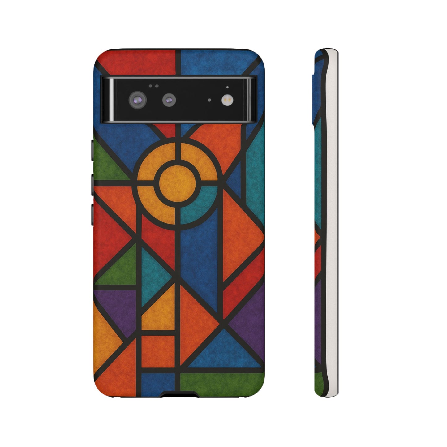 Colorful Stained Glass Phone Case, Artistic Phone Cover, Vibrant Protective Case, Unique Gift for Art Lovers, Stylish Smartphone Accessory