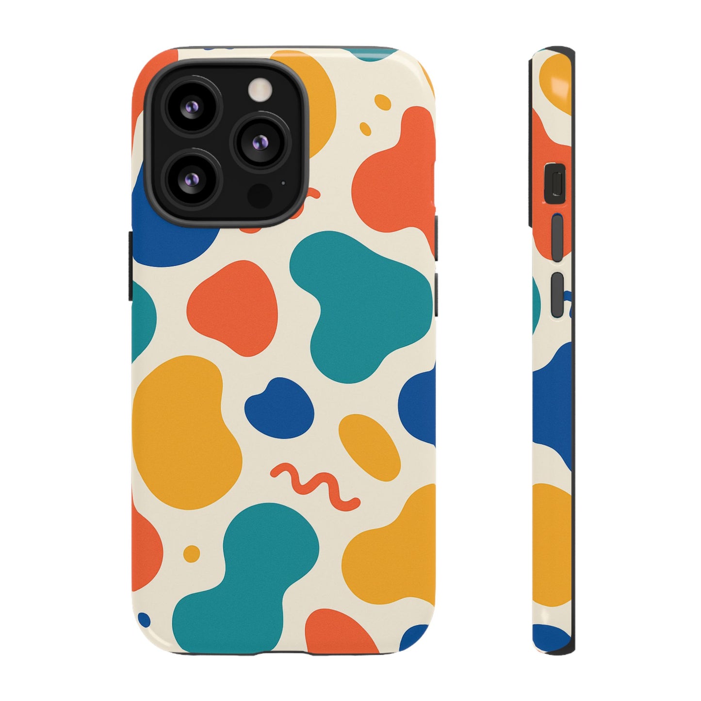 Colorful Phone Case with Abstract Design, Stylish Phone Cover, Trendy Tech Accessory for Her, Unique Gift Idea, Fun Patterned Case