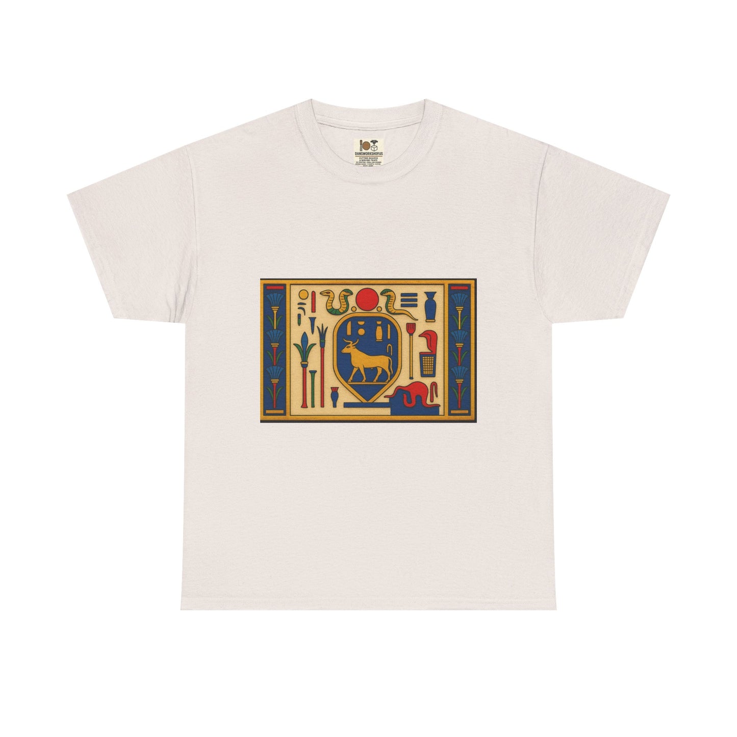 Egyptian Hieroglyphs Unisex Heavy Cotton Tee, Graphic Tee, Casual Wear, Gift Idea, Unique Shirt, Summer Style