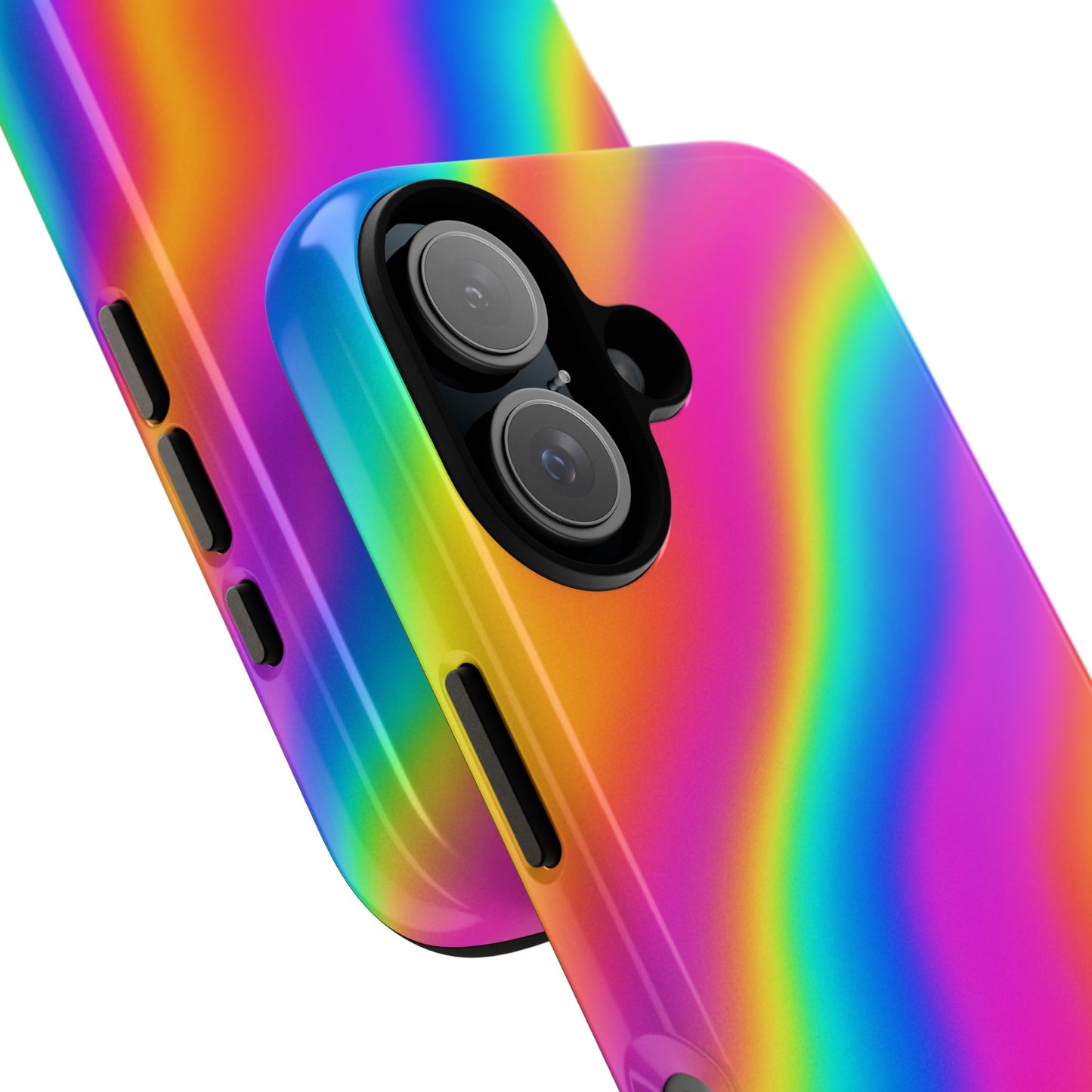 Rainbow Wavy Phone Case - Colorful Tough Cases for Stylish Protection, LGBTQ+ Pride Gift, Trendy Phone Accessory, Birthday, Holiday Present