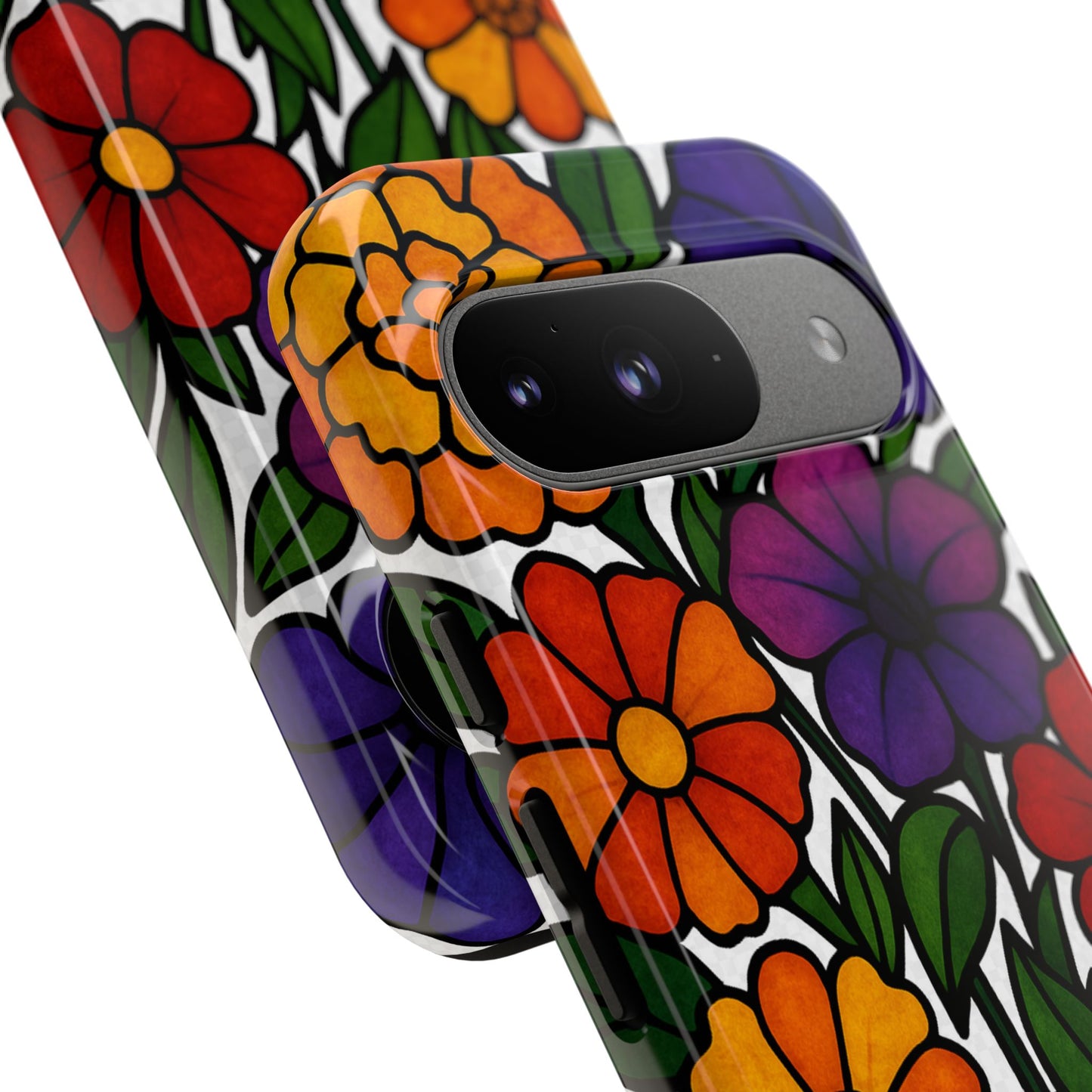 Floral Phone Case, Tough Cases with Colorful Flower Design, Gift for Flower Lovers, Summer Accessories, Trendy Phone Cover