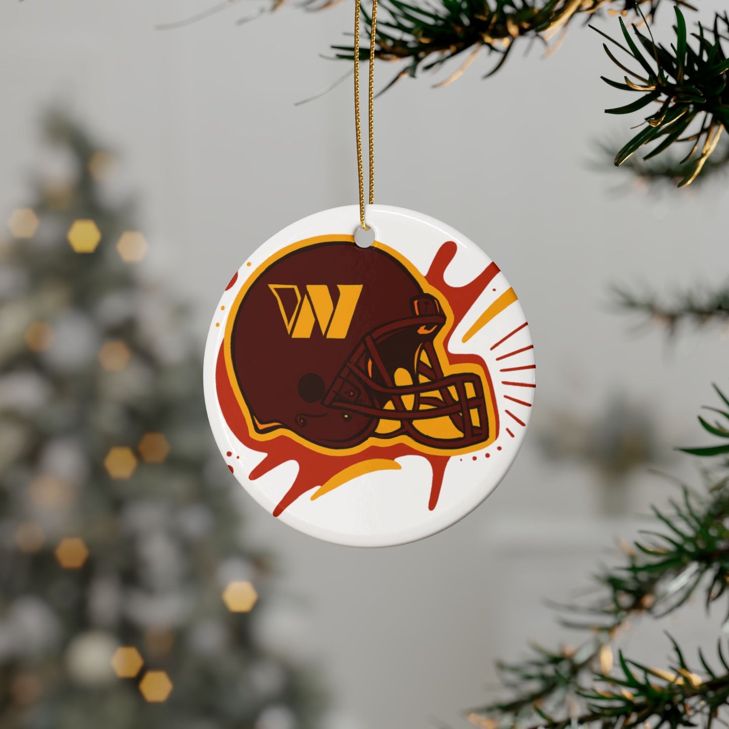 Football Team Ceramic Ornaments - Holiday Decor, Personalized Gifts, Sports Fan Holiday Decorations, Unique Tree Ornaments, Team [...]