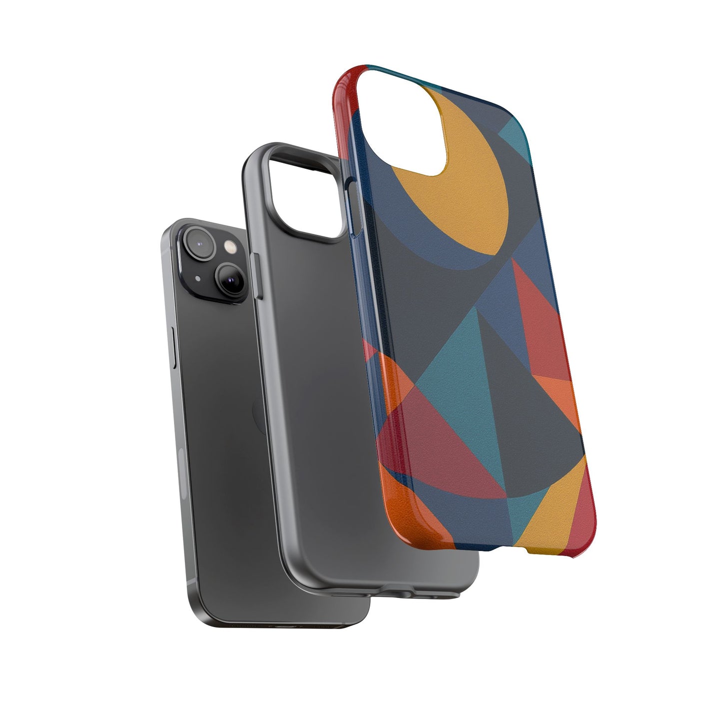 Vibrant Phone Case, Colorful Phone Cover, Geometric Design, Artistic Gift, Trendy Accessory, Vibrant Colors, Unique Design
