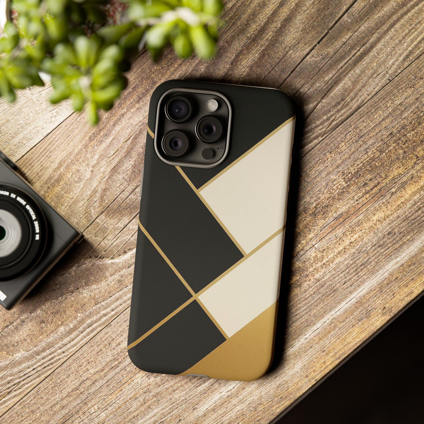 Chic Phone Case, Stylish Phone Cover, Geometric Design Case, Protective Mobile Case, Modern Phone Protector
