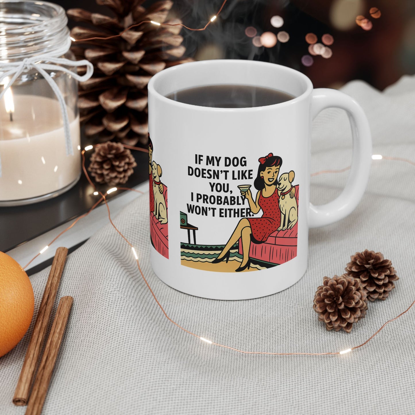 Dog Lover's Ceramic Mug | Funny Gift for Dog Owners, Pet Lover Coffee Cup, Gift for Birthdays, Holidays, Home Decor