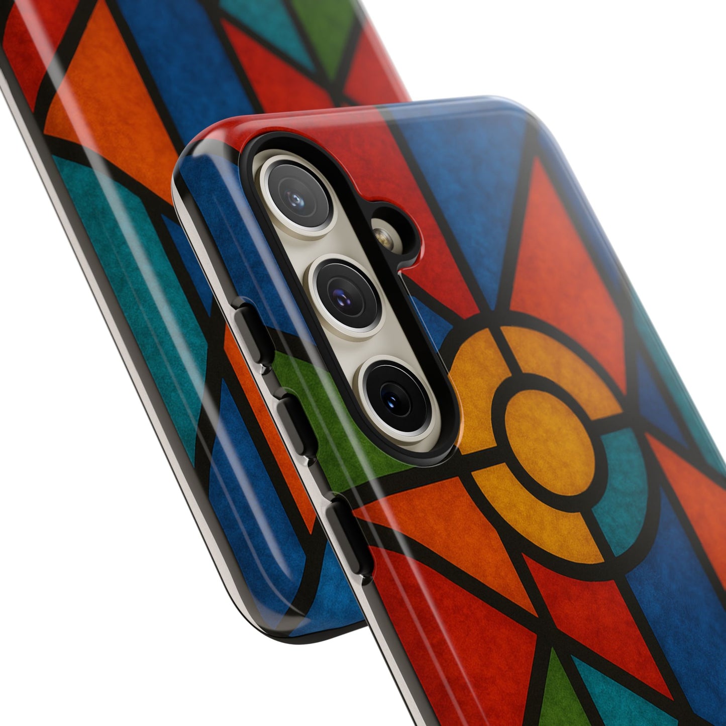 Colorful Stained Glass Phone Case, Artistic Phone Cover, Vibrant Protective Case, Unique Gift for Art Lovers, Stylish Smartphone Accessory