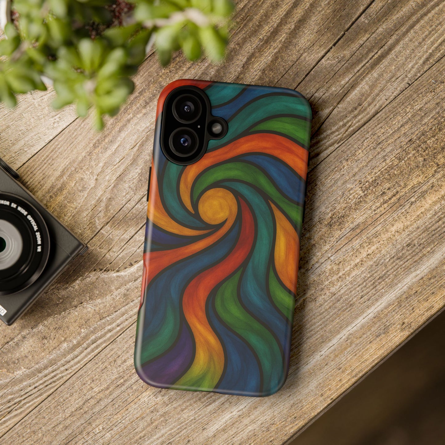 Colorful Swirl Phone Case | Tough Cases, Vibrant Design, Gift for Art Lovers, Funky Case, Unique Phone Accessories