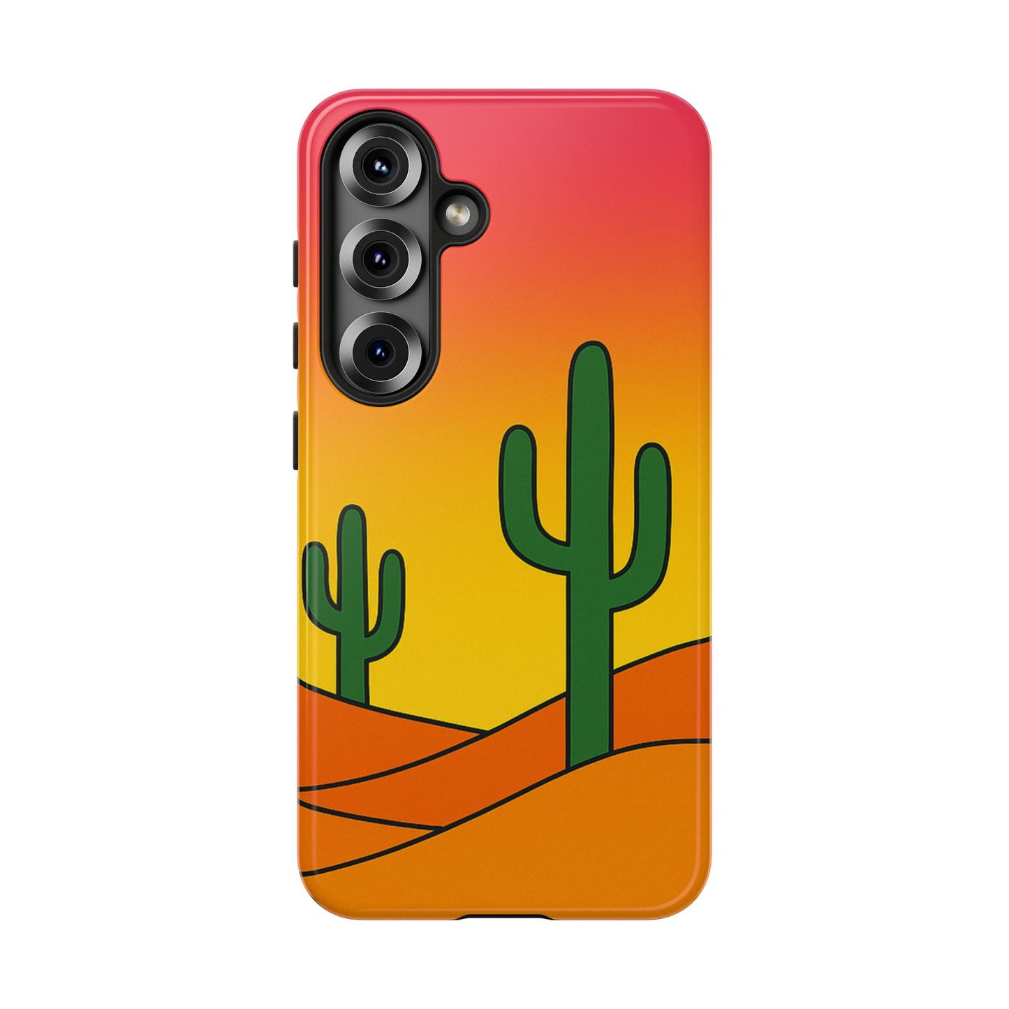 Desert Vibes Phone Case, Tough Cases, Cactus Design, Colorful Phone Cover, Summer Aesthetic, Unique Gift Idea