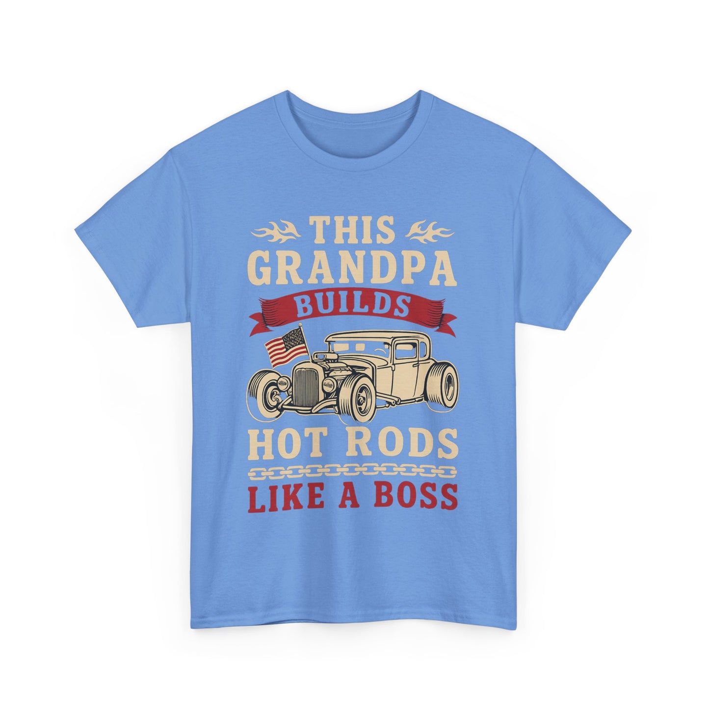 This Grandpa Builds Hot Rods Heavy Cotton Tee, Gift for Grandpa, Car [...]