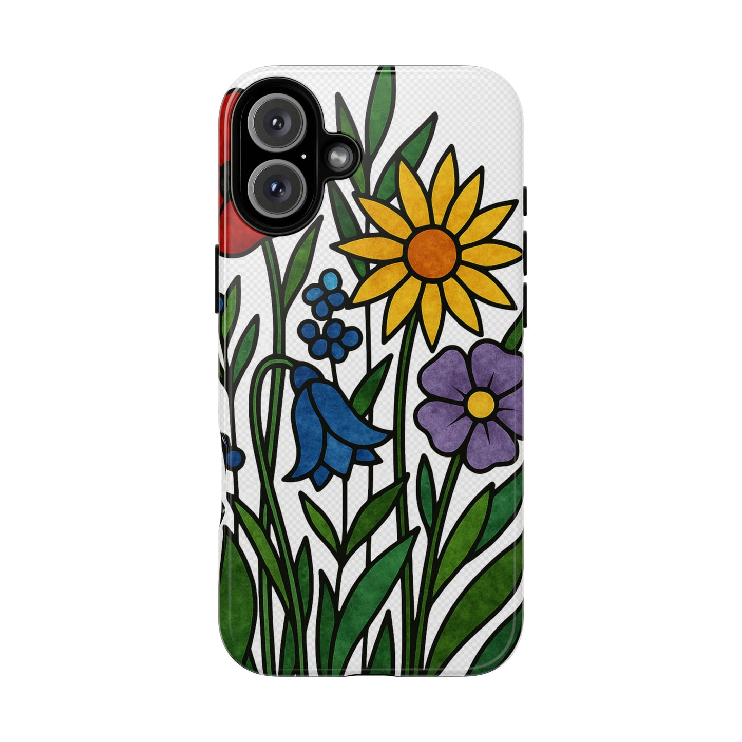 Floral Phone Case, Vibrant Flower Design, Tough Protection, Gift for Nature Lovers, Spring Decor