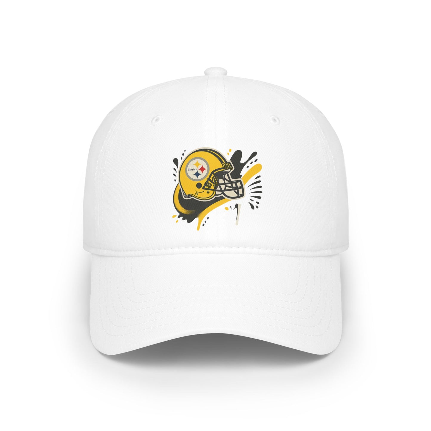 Red Low Profile Baseball Cap with Football Design, Ideal for Sports Fans, Casual Wear, Gifting, Game Day Accessory, Outdoor Events
