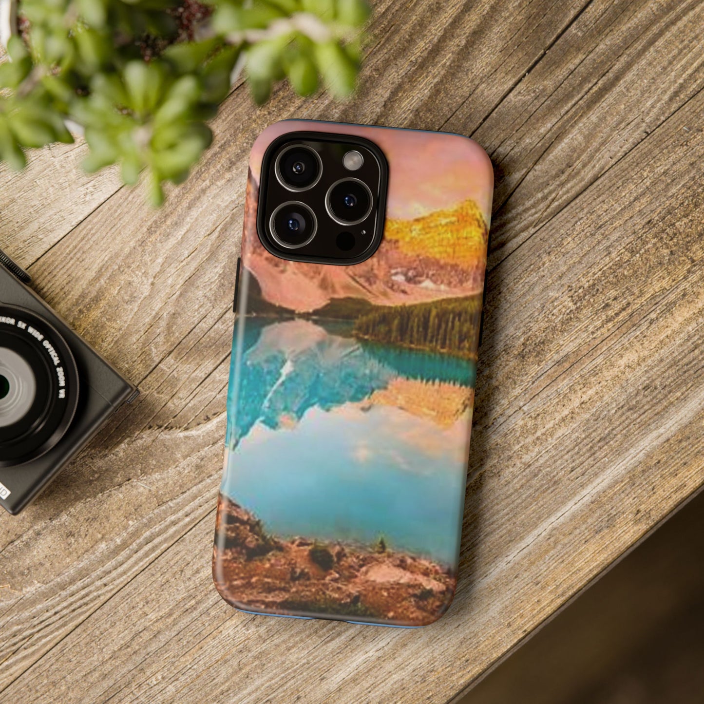 Nature-Inspired Phone Case with Mountain and Lake Design, Aesthetic Tough Cases for Outdoor Lovers, Phone Protection, Gift for Nature [...]