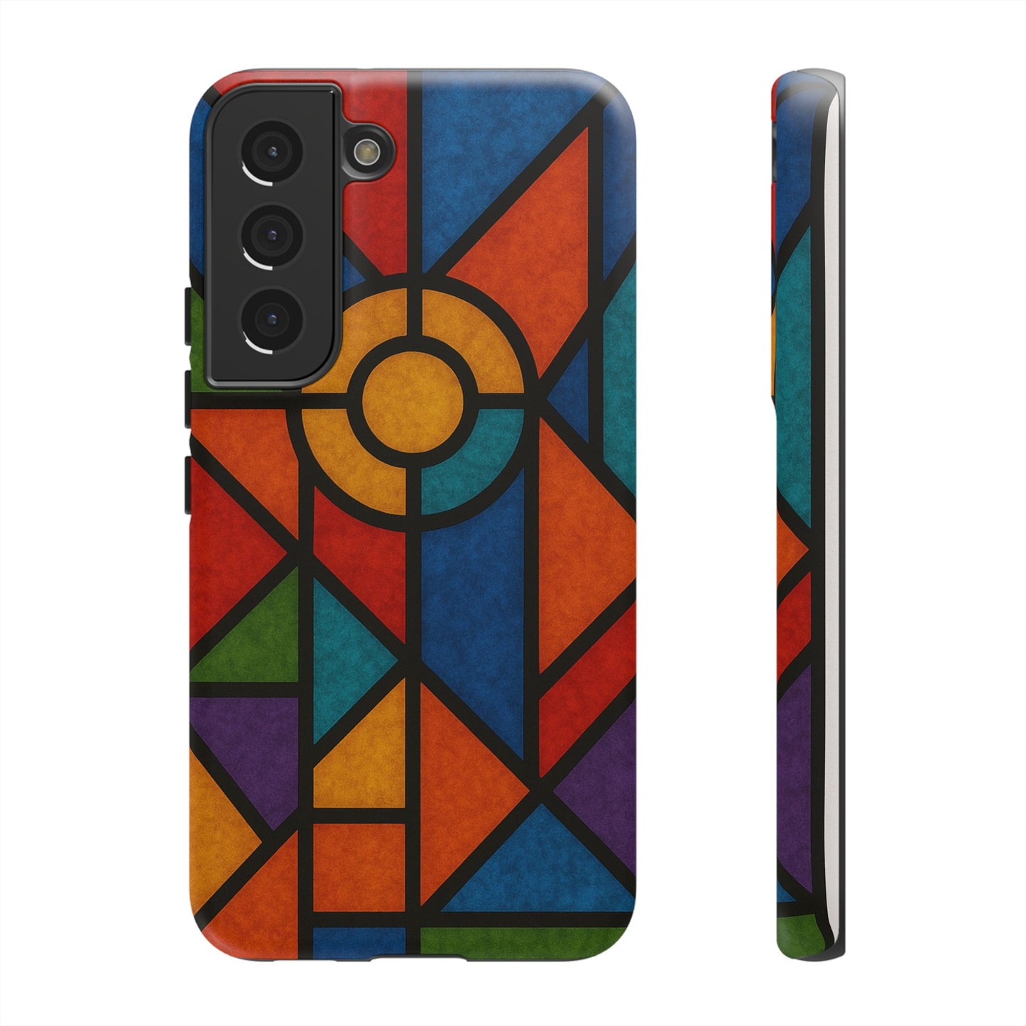 Colorful Stained Glass Phone Case, Artistic Phone Cover, Vibrant Protective Case, Unique Gift for Art Lovers, Stylish Smartphone Accessory