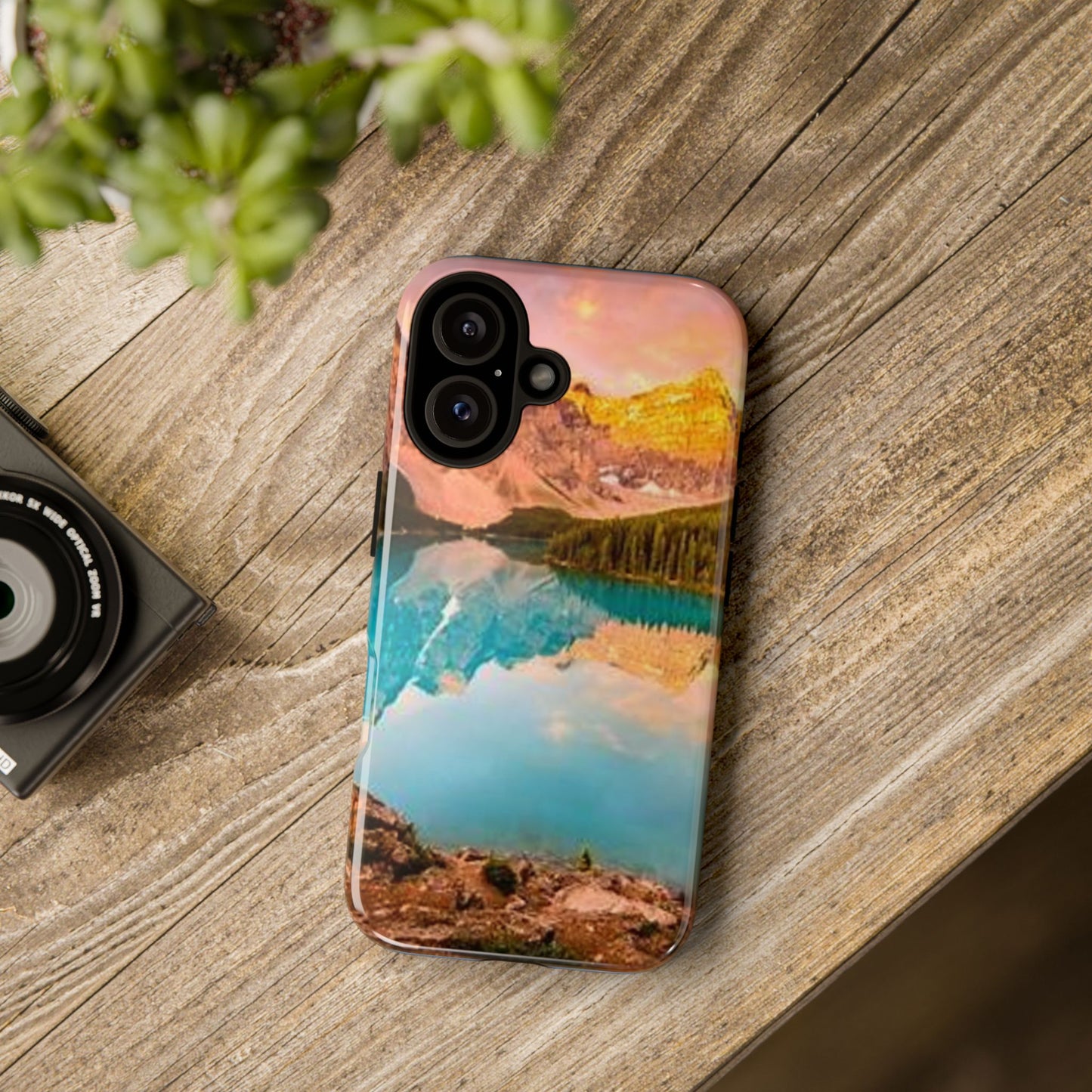 Nature-Inspired Phone Case with Mountain and Lake Design, Aesthetic Tough Cases for Outdoor Lovers, Phone Protection, Gift for Nature [...]