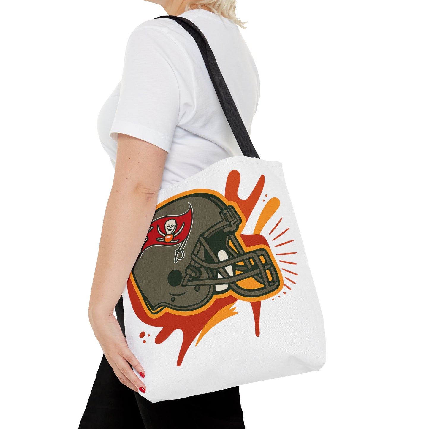 Tote Bag with Bold Football Design, Sports Tote, Game Day Bag, NFL Fan Gift, Personalized Beach Bag, Unique Shopping Tote