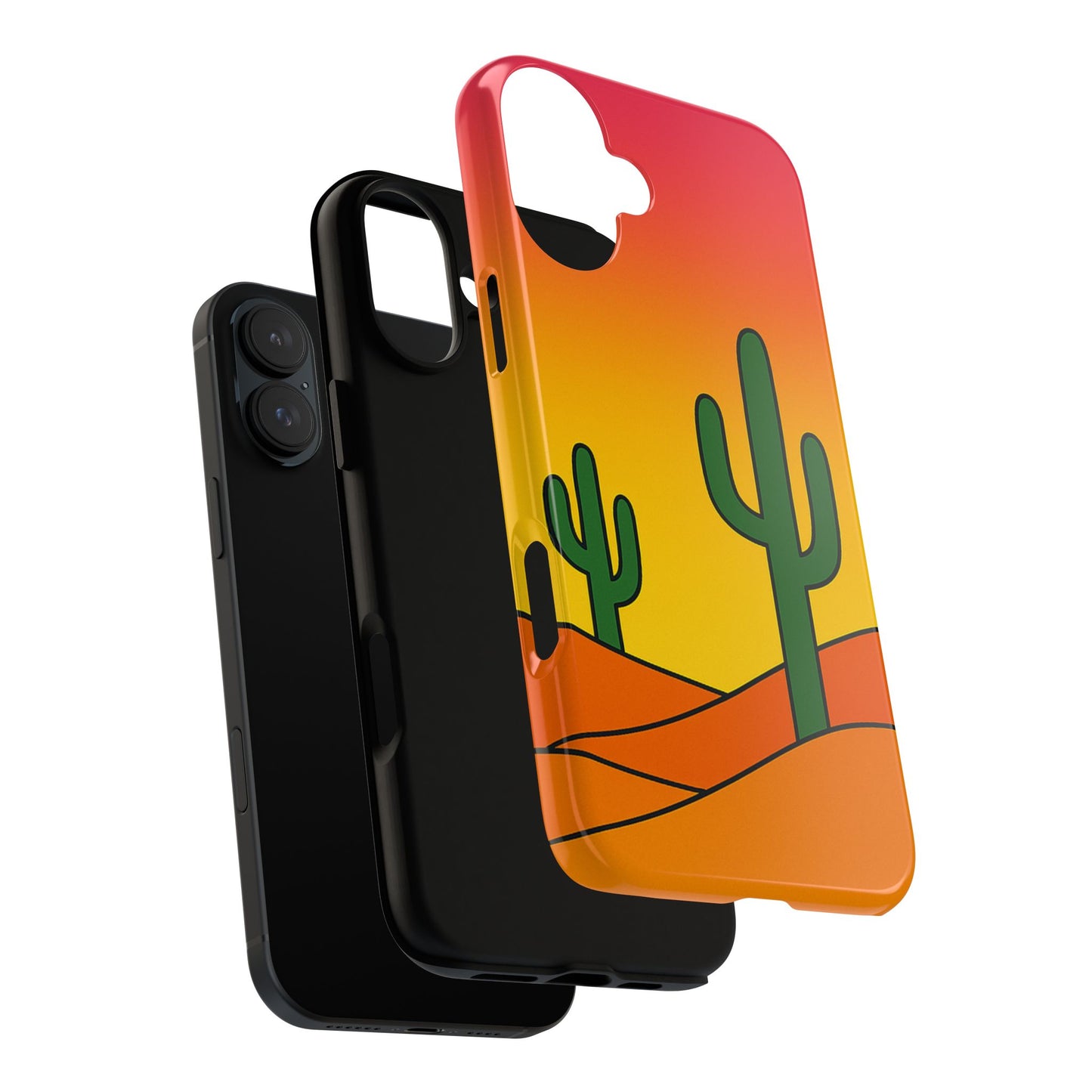 Desert Vibes Phone Case, Tough Cases, Cactus Design, Colorful Phone Cover, Summer Aesthetic, Unique Gift Idea