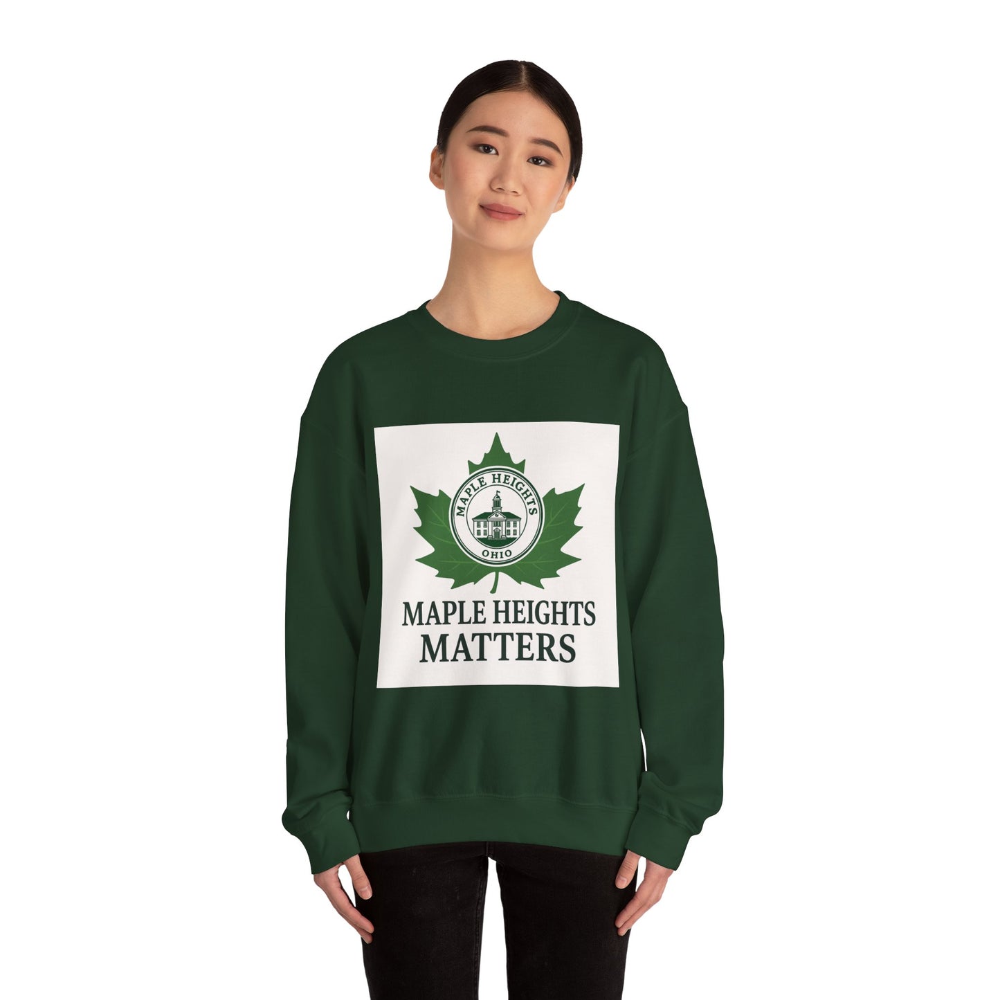 Maple Heights Matters Sweatshirt, Unisex Crewneck, Cozy Gift for Residents, Winter Wardrobe Essential, Perfect for Holidays