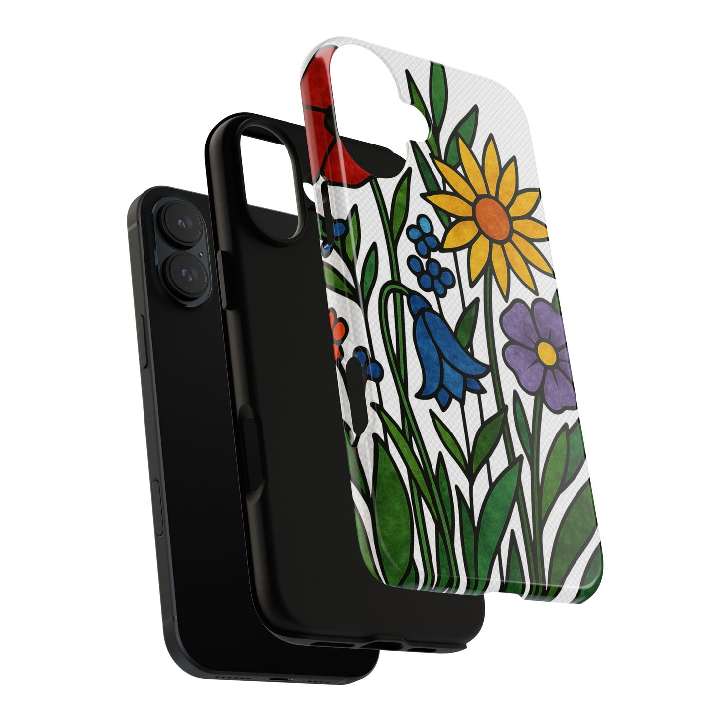 Floral Phone Case, Vibrant Flower Design, Tough Protection, Gift for Nature Lovers, Spring Decor