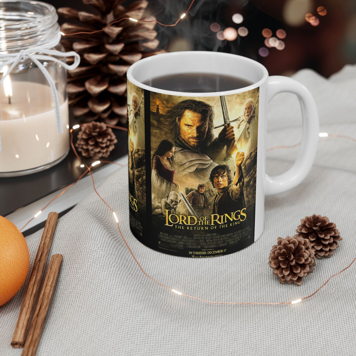 Lord of the Rings Ceramic Mug, Movie Gift for Fans, Fantasy Drinkware, Coffee Lover's Collectible, Perfect for Birthdays & Holidays
