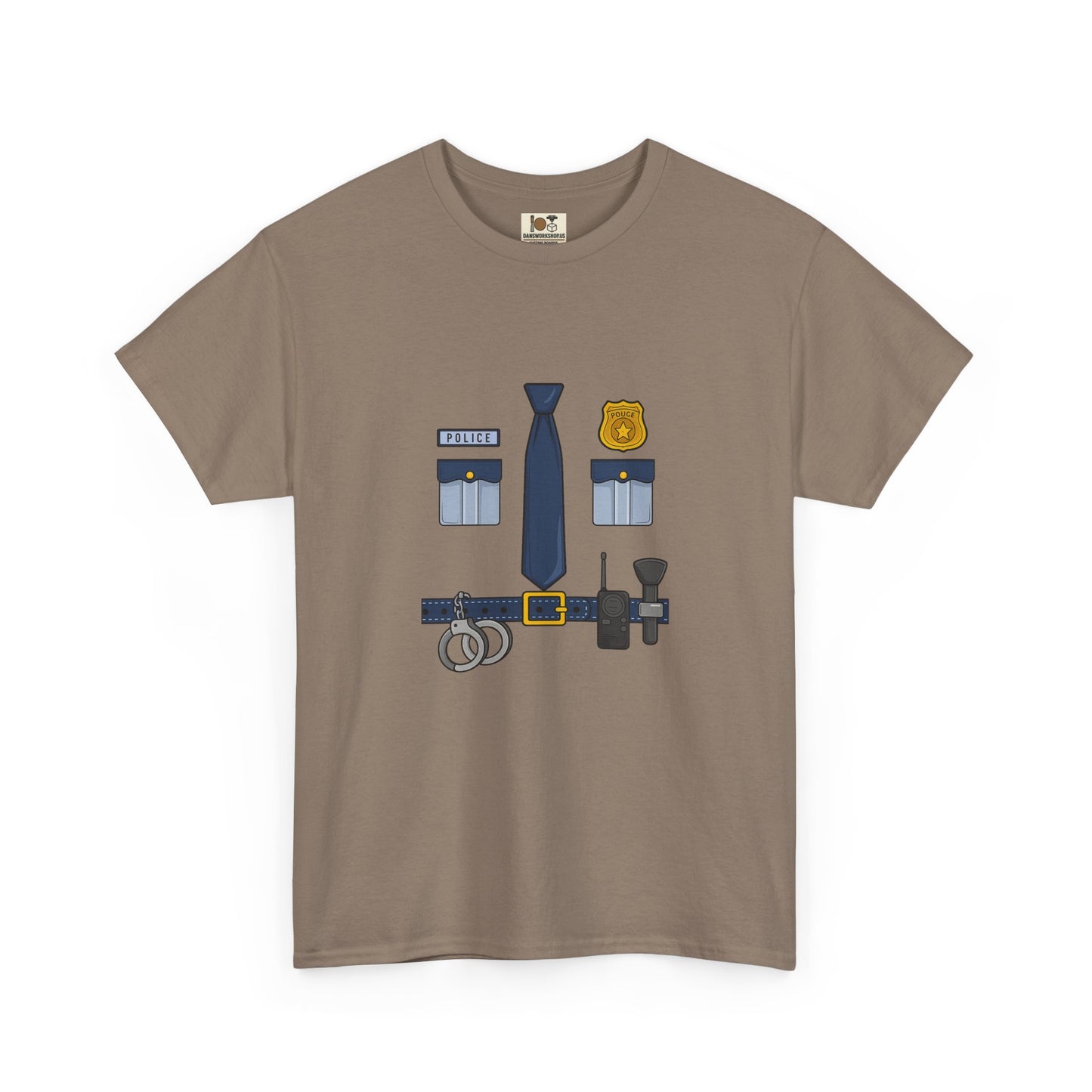 Police Officer Badge Tee, Unisex Heavy Cotton Tee, Funny Police Shirt, Law Enforcement Gift, Casual Wear, Police Appreciation