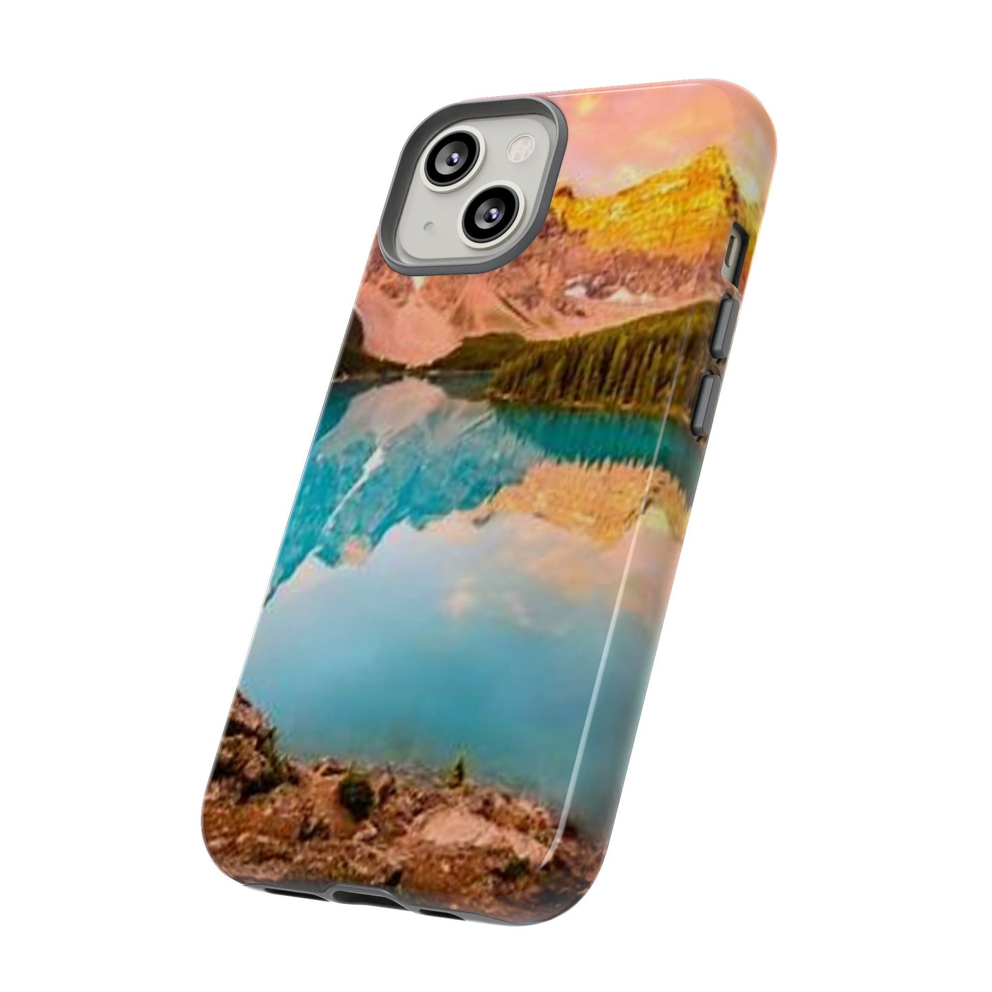 Nature-Inspired Phone Case with Mountain and Lake Design, Aesthetic Tough Cases for Outdoor Lovers, Phone Protection, Gift for Nature [...]