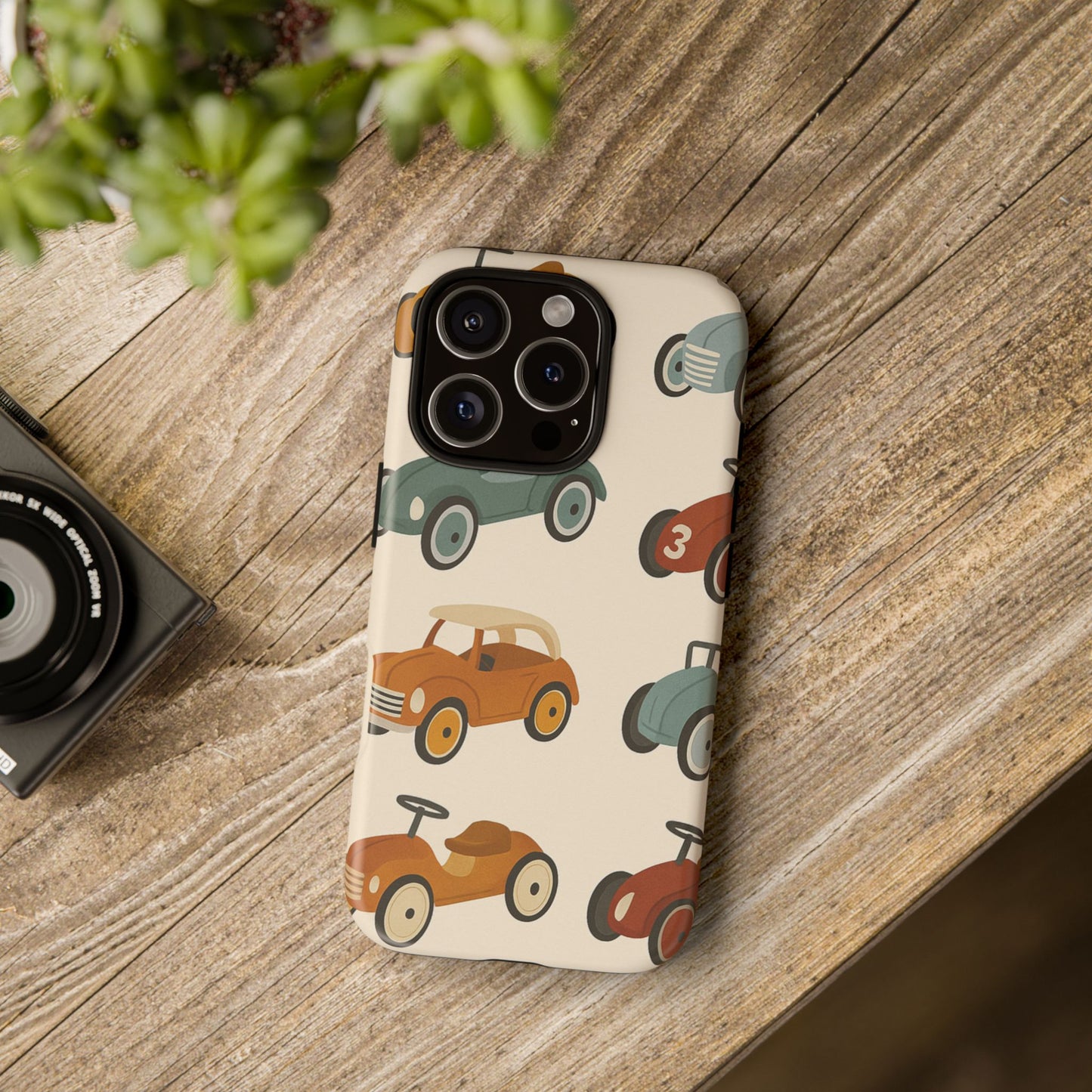 Vintage Car Phone Case, Tough Cases, Kids Gift, Car Lover Accessory, Retro Style, Phone Protection, Unique Design, pedal cars