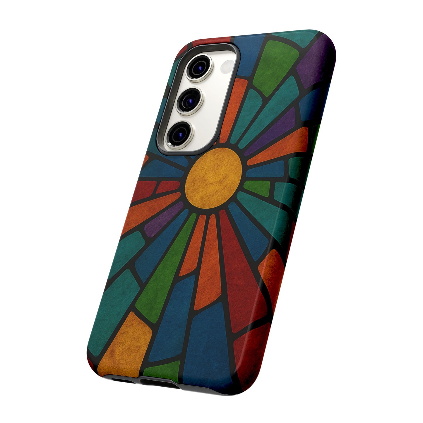 Colorful Stained Glass Phone Case, Tough Cases, Artistic Phone Cover, Vibrant Mobile Accessory, Unique Gift for Art Lovers