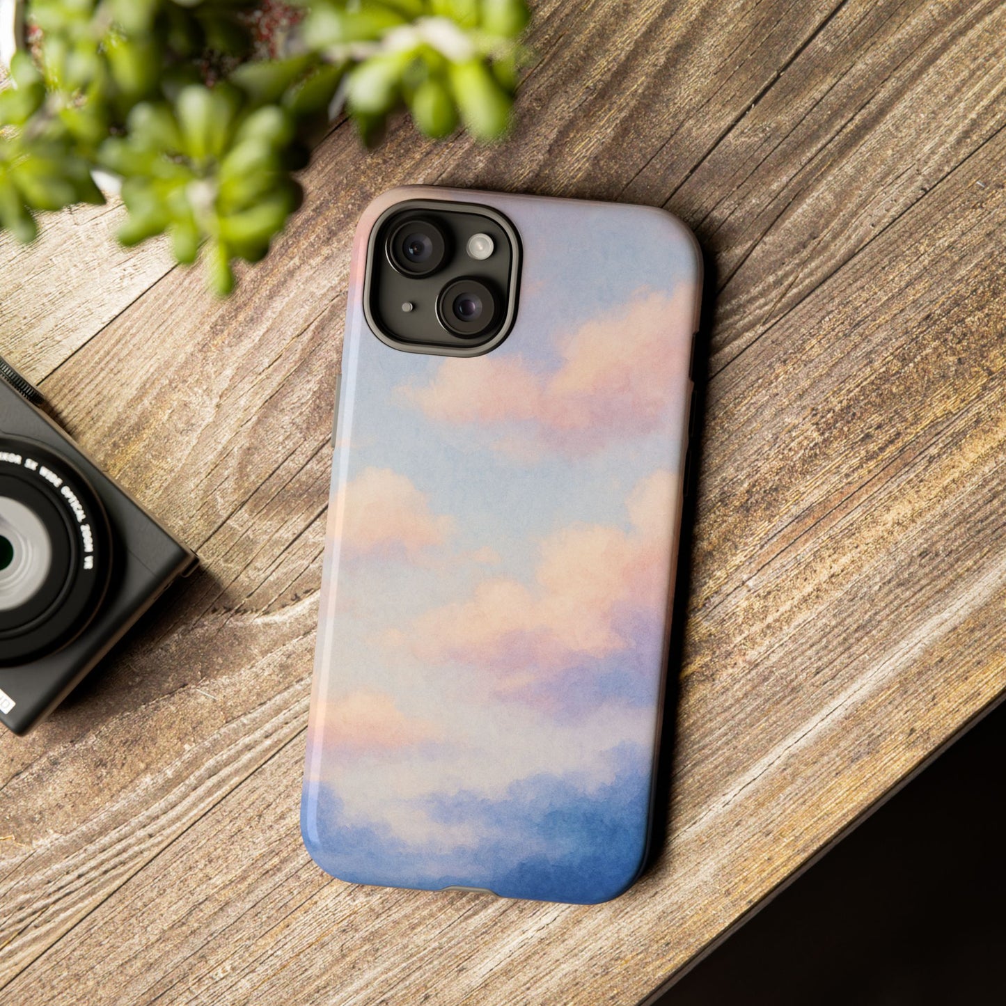 Sky Blue Cloud Phone Case, Tough Phone Cover, Aesthetic Cell Phone Accessory, Gift for Teen, Trendy Tech Protection