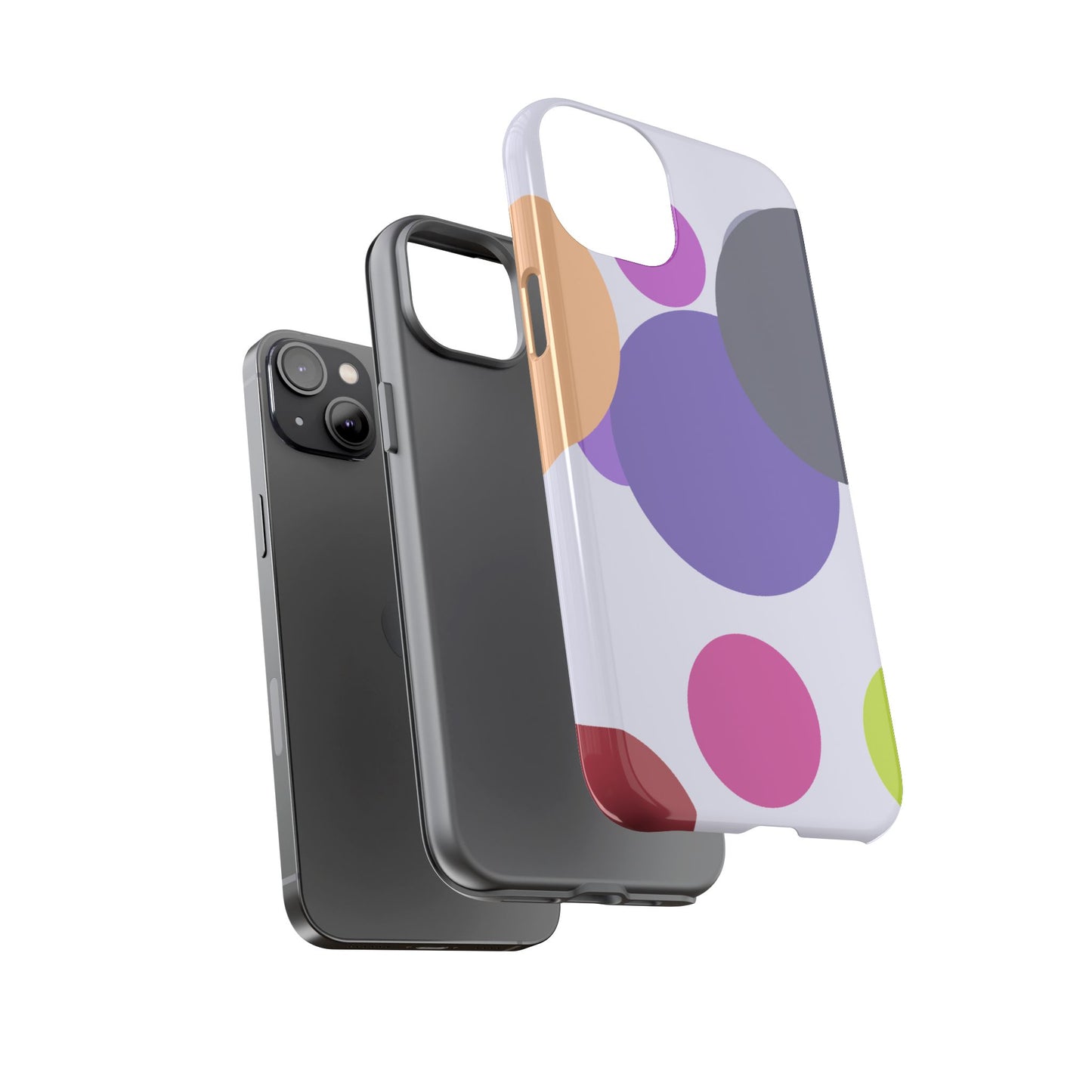 Colorful Geometric Phone Case, Bold Protective Cover for iPhone, Unique Gift for Trendy Teens, Fun Customizable Cases, Modern Design