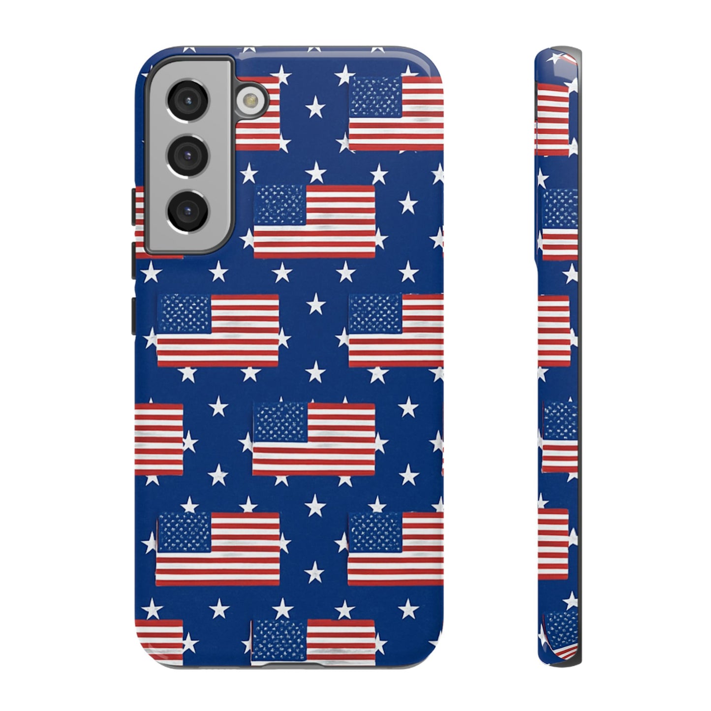 Patriotic Phone Case, Independence Day Accessories, American Flag Design, Star-Spangled Cover, Summer BBQ Gift