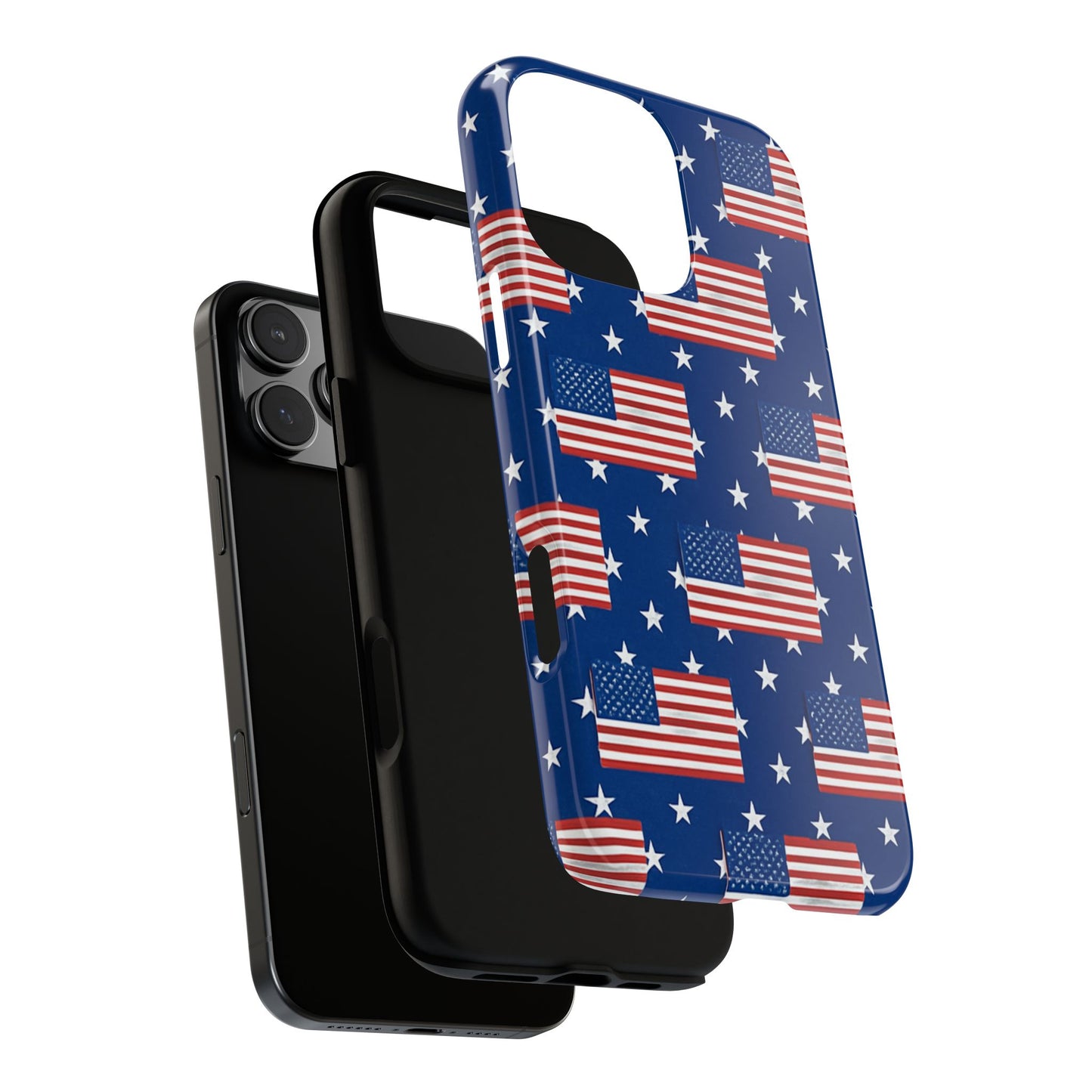 Patriotic Phone Case, Independence Day Accessories, American Flag Design, Star-Spangled Cover, Summer BBQ Gift