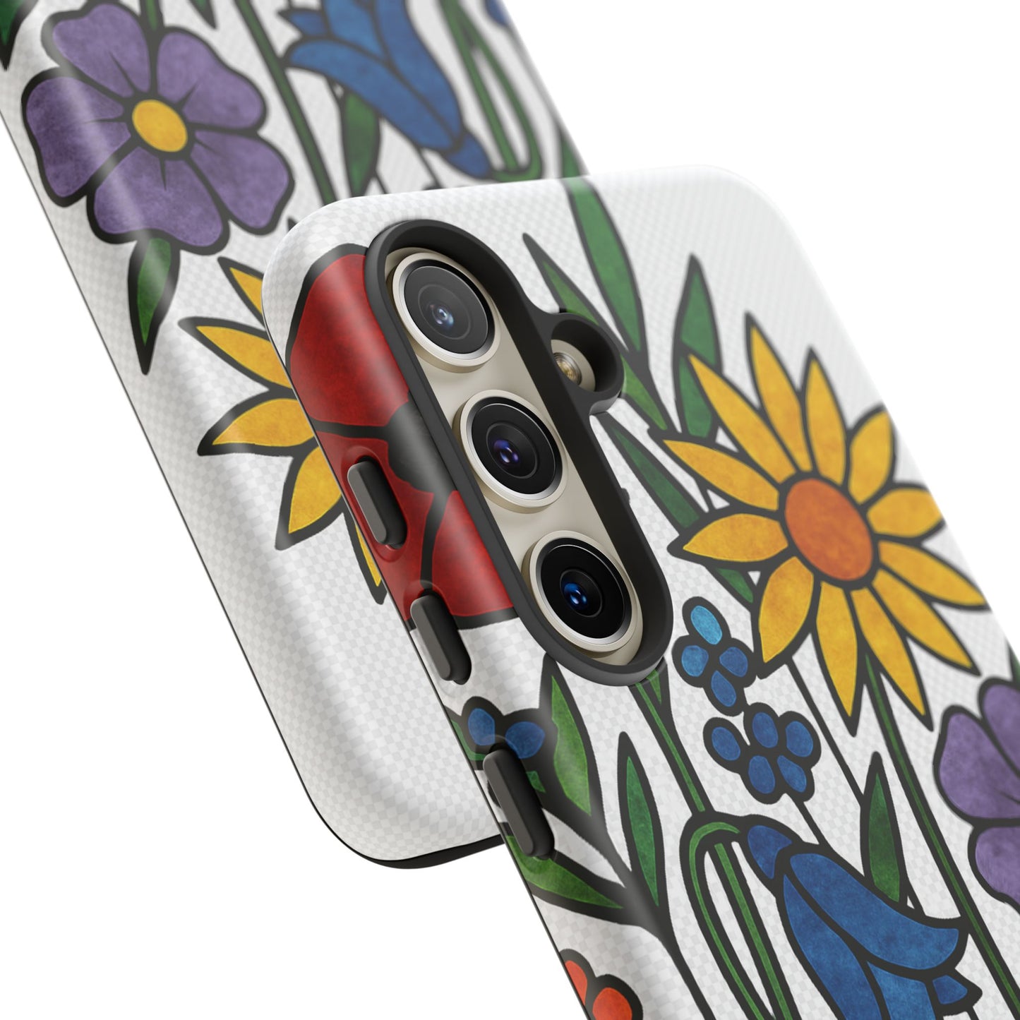 Floral Phone Case, Vibrant Flower Design, Tough Protection, Gift for Nature Lovers, Spring Decor