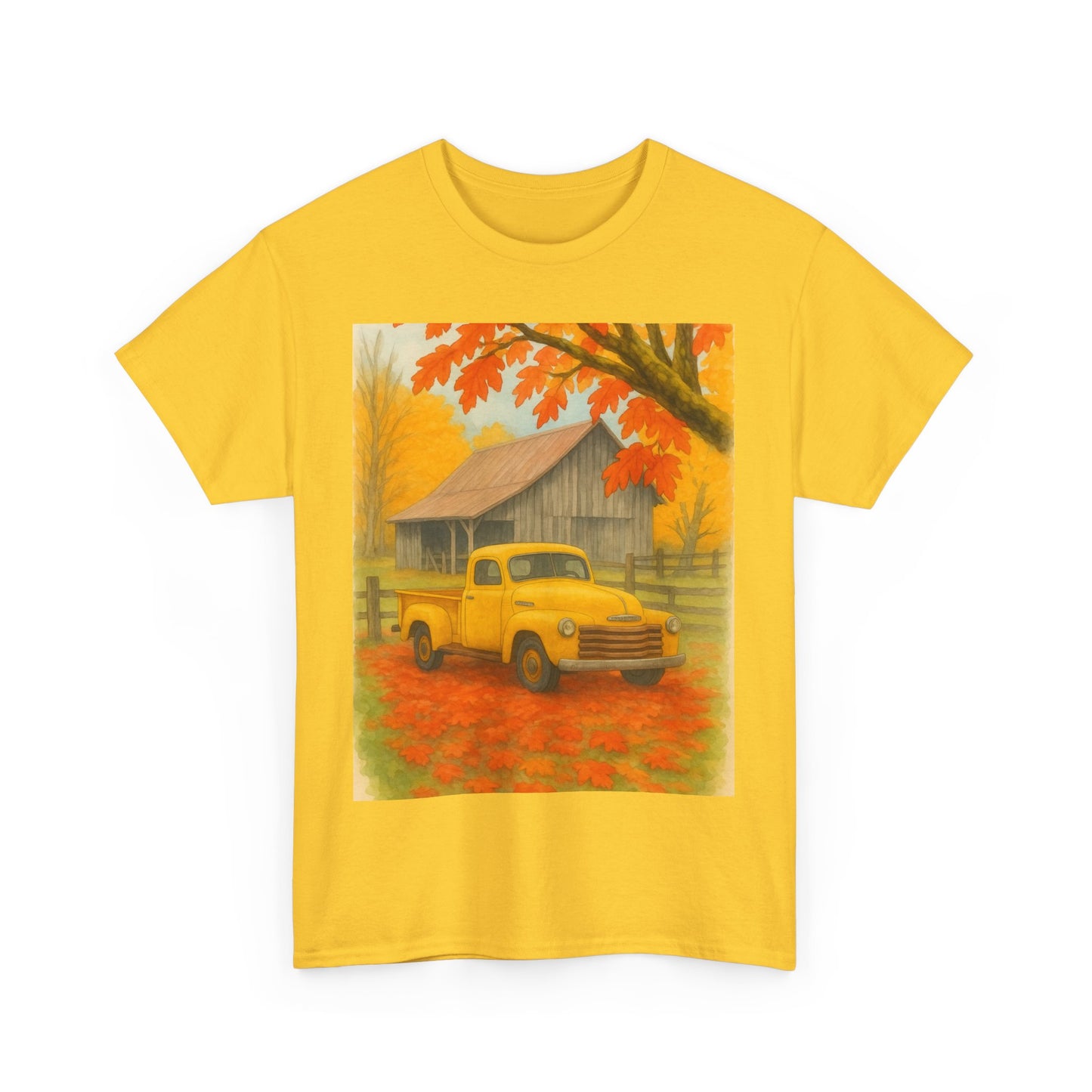 Autumn Vibes Unisex Heavy Cotton Tee, Fall Shirt, Vintage Truck Tee, Cozy [...]