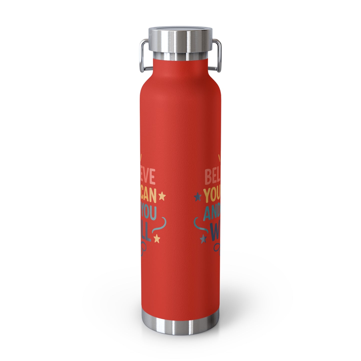 Inspirational Water Bottle, Motivational Travel Mug, Believe You Can Drinkware, Fitness Gifts, Personal Affirmation Bottle